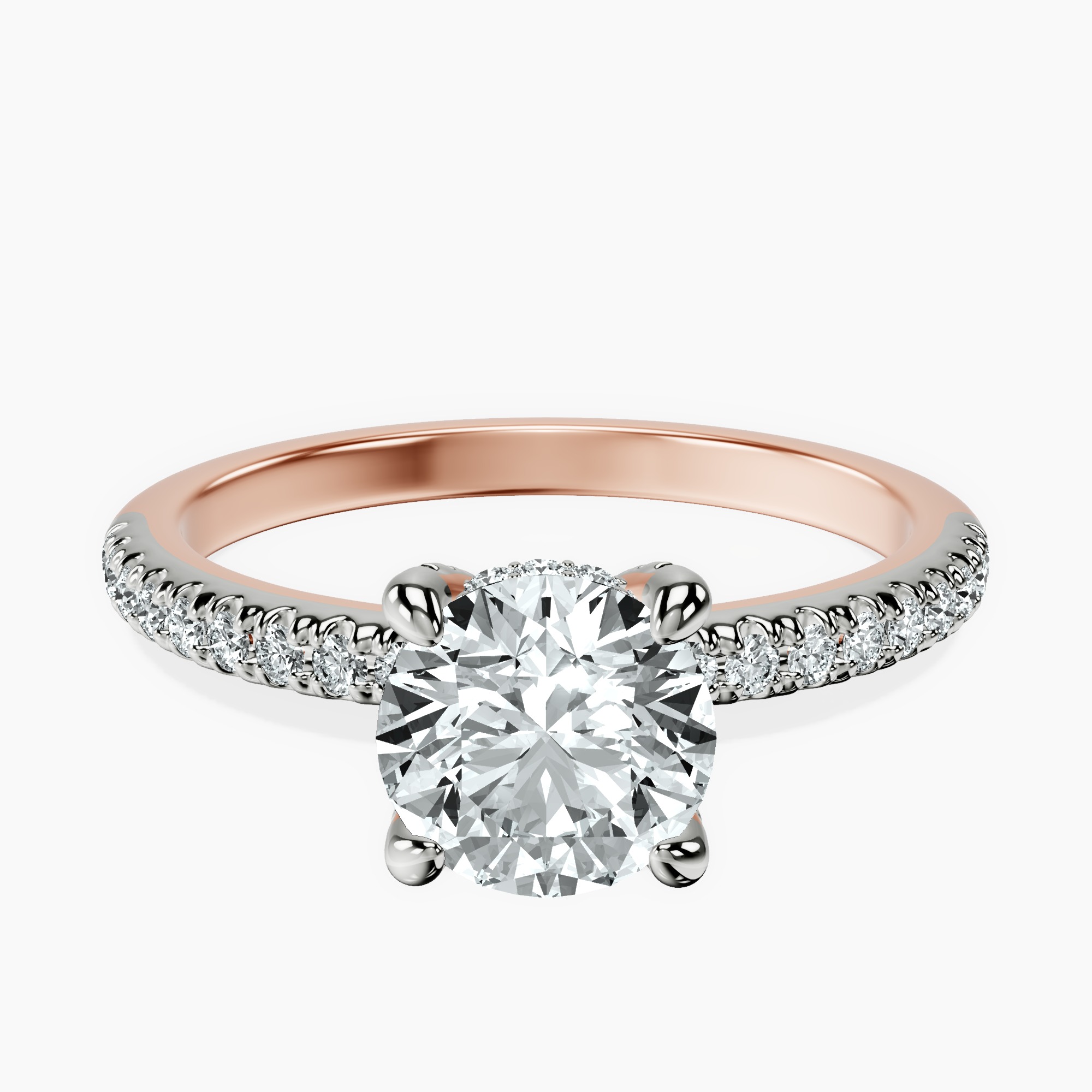 1.39 ct. round Serena Eternity Ring in 14kt rose gold rtr top