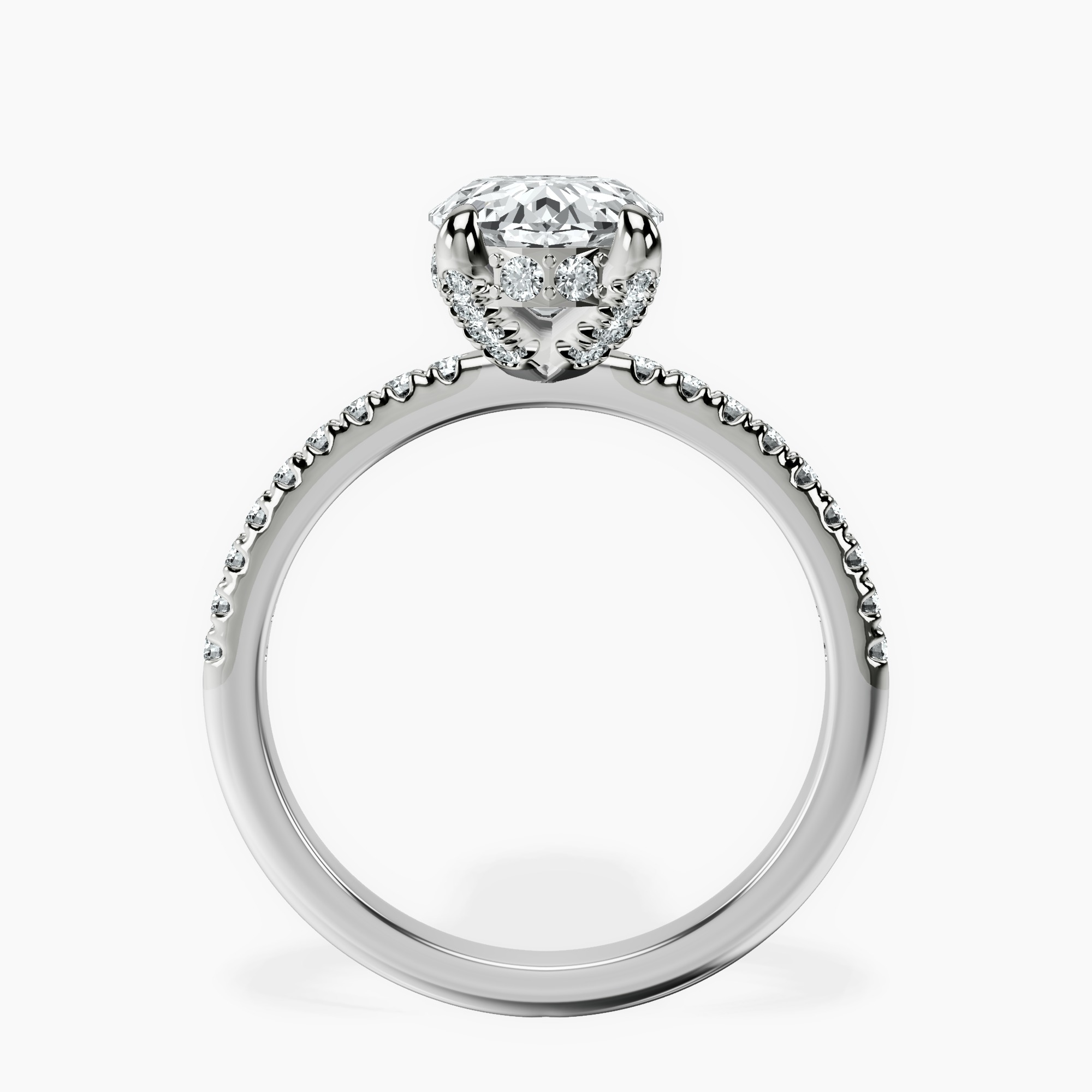 2.40 ct. oval Serena Eternity Ring in 18kt white gold side right image one