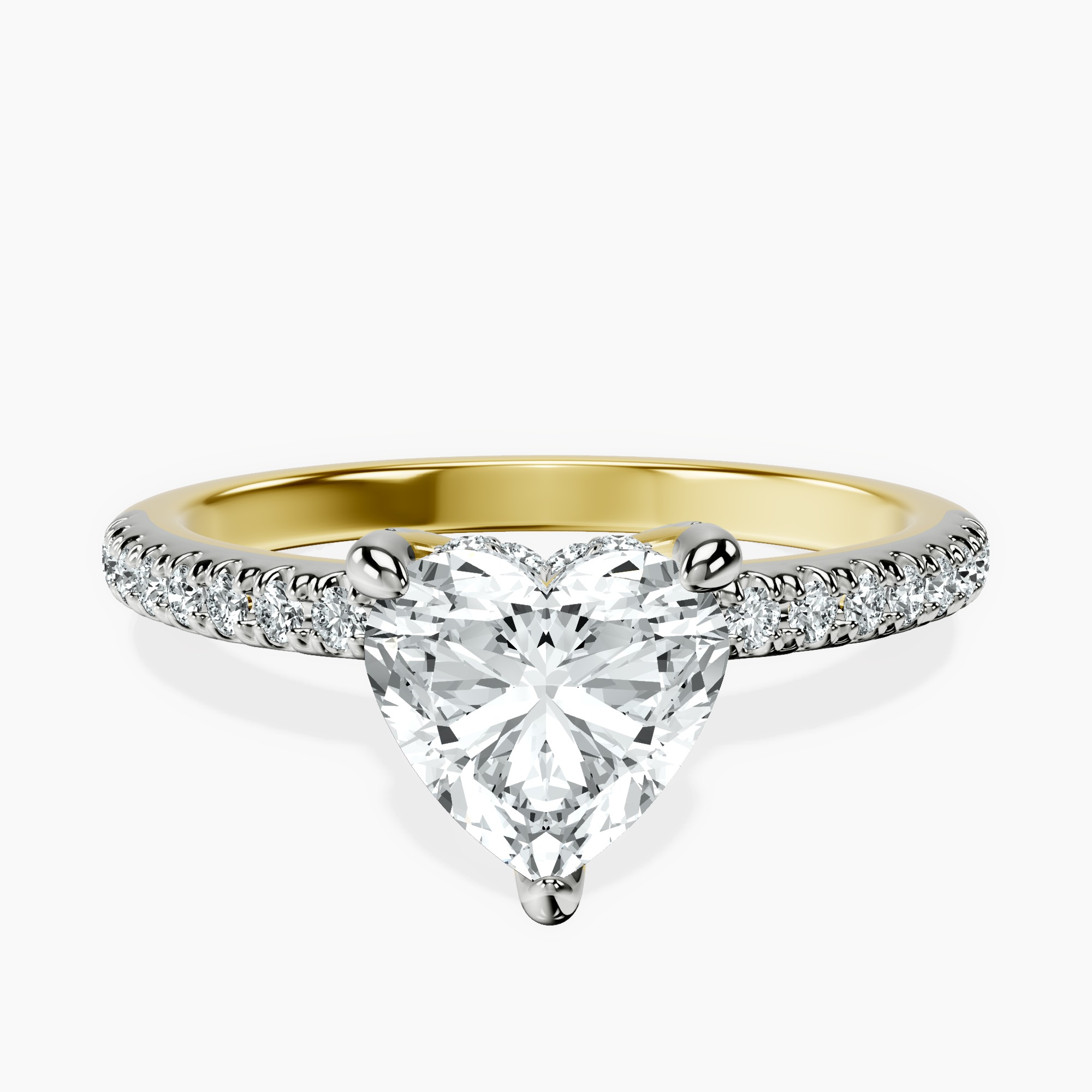 1.29 ct. heart Serena Eternity Ring in 14kt yellow gold rtr top