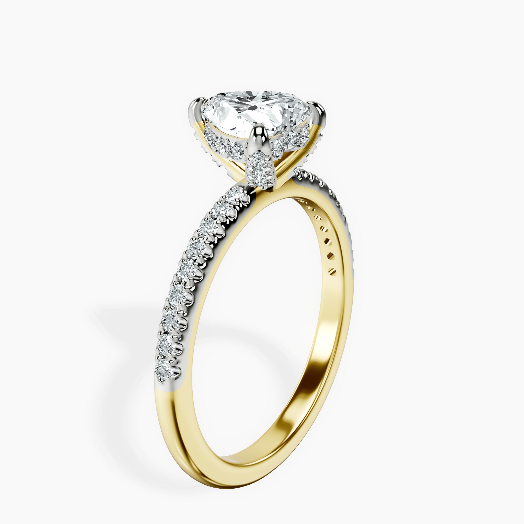 1.29 ct. heart Serena Eternity Ring in 14kt yellow gold standing product image one