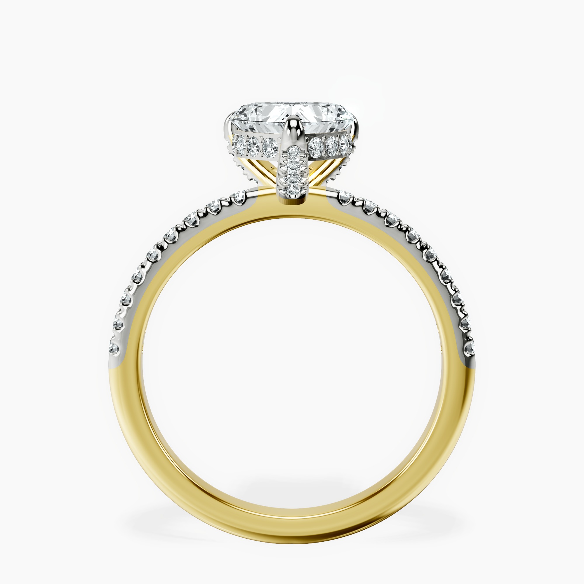 1.29 ct. heart Serena Eternity Ring in 14kt yellow gold side right image one