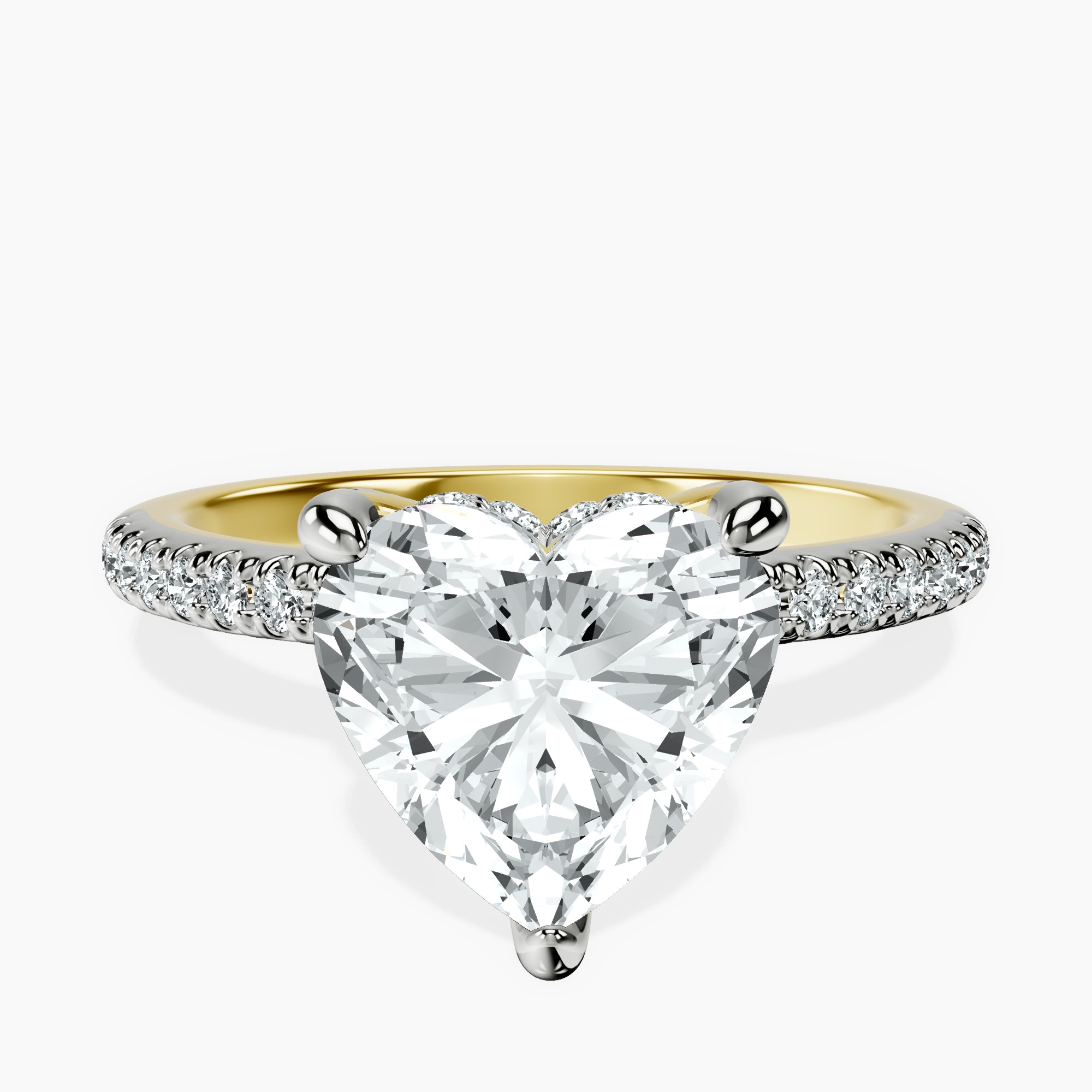 2.16 ct. heart Serena Eternity Ring in 18kt yellow gold rtr top
