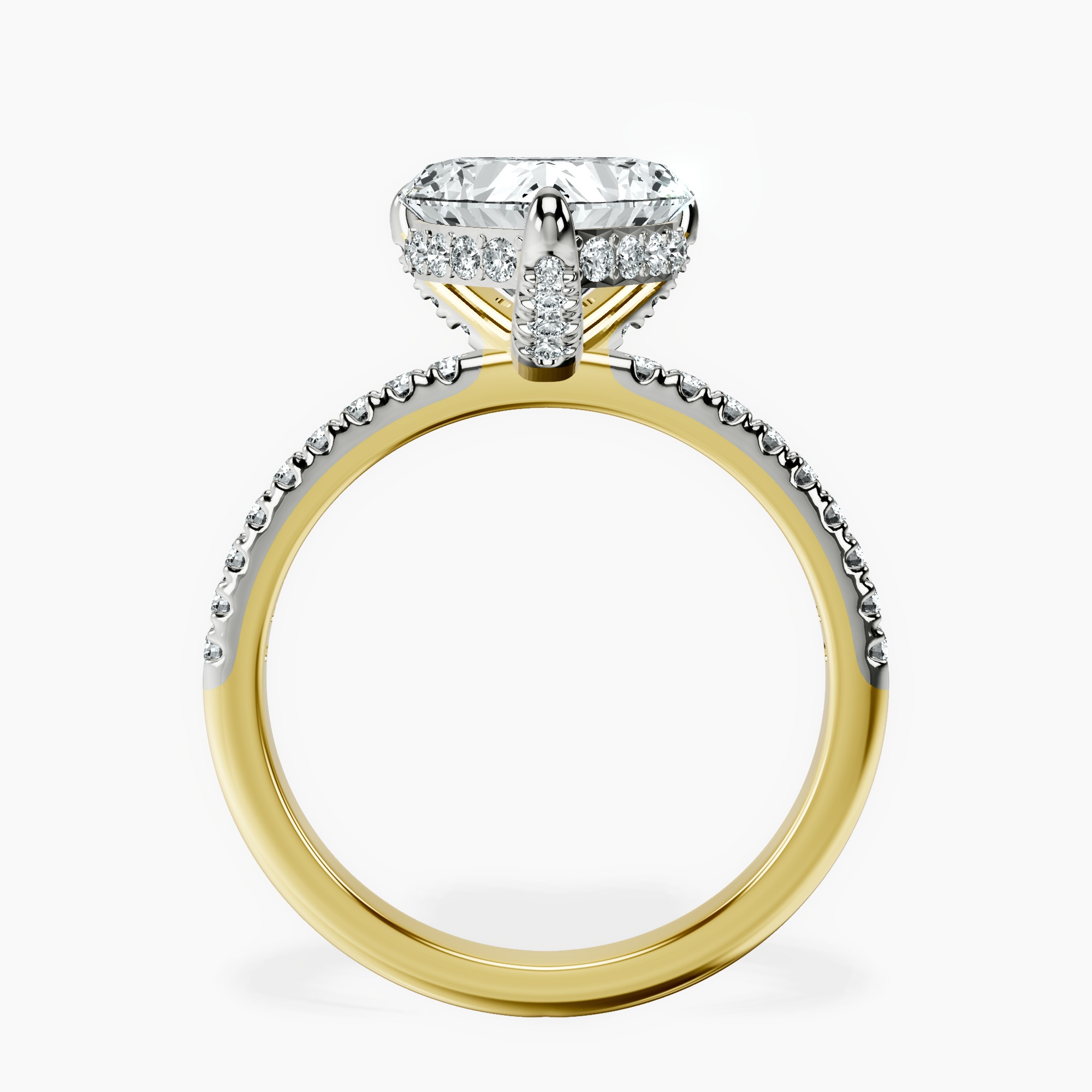 2.16 ct. heart Serena Eternity Ring in 18kt yellow gold side right image one