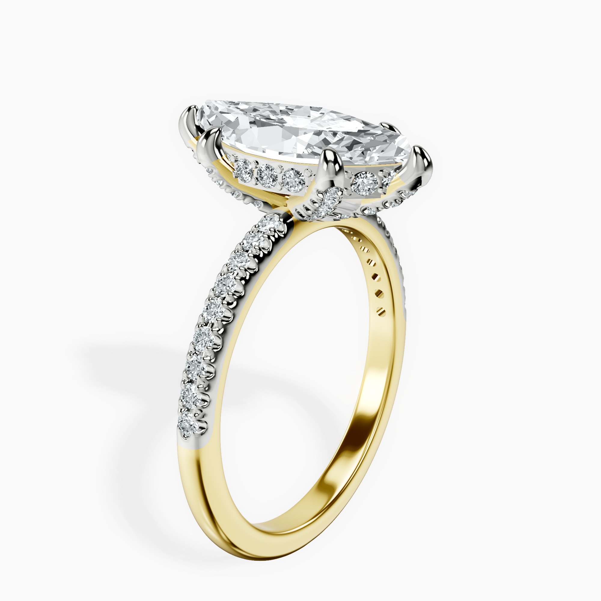 2.73 ct. marquise Serena Eternity Ring in 14kt yellow gold standing product image one
