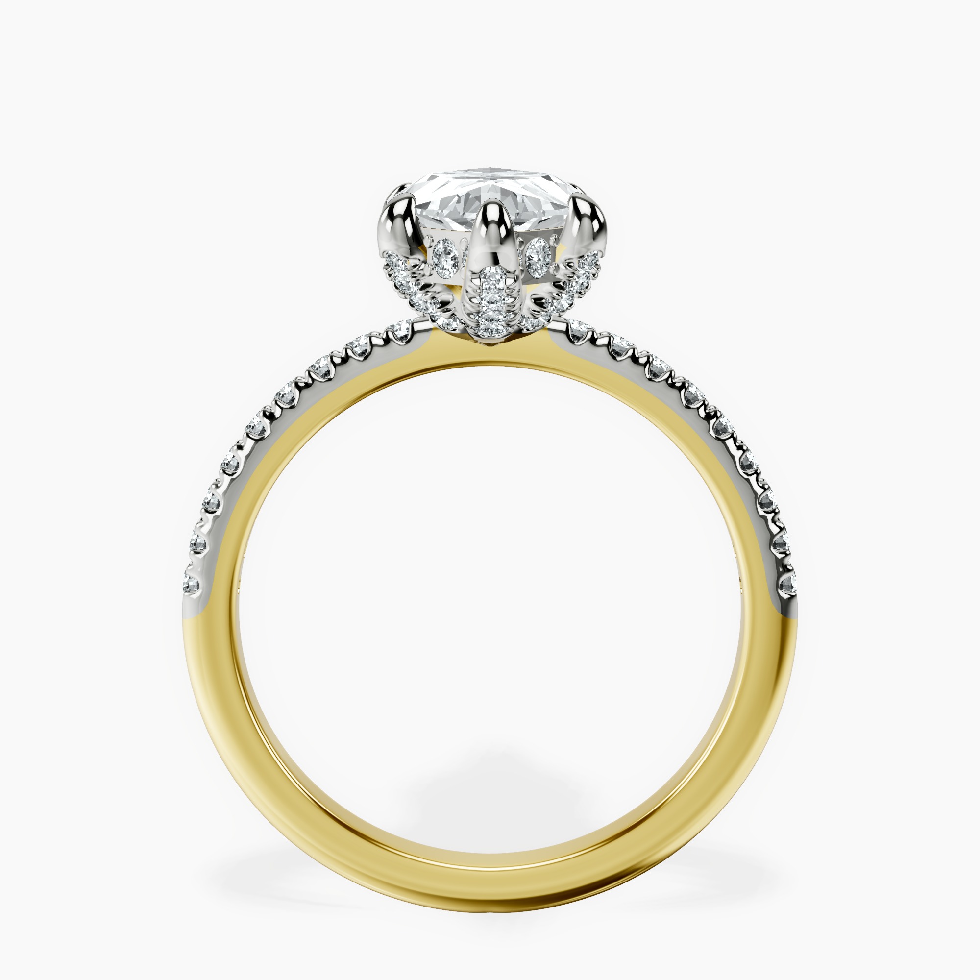 2.73 ct. marquise Serena Eternity Ring in 14kt yellow gold side right image one