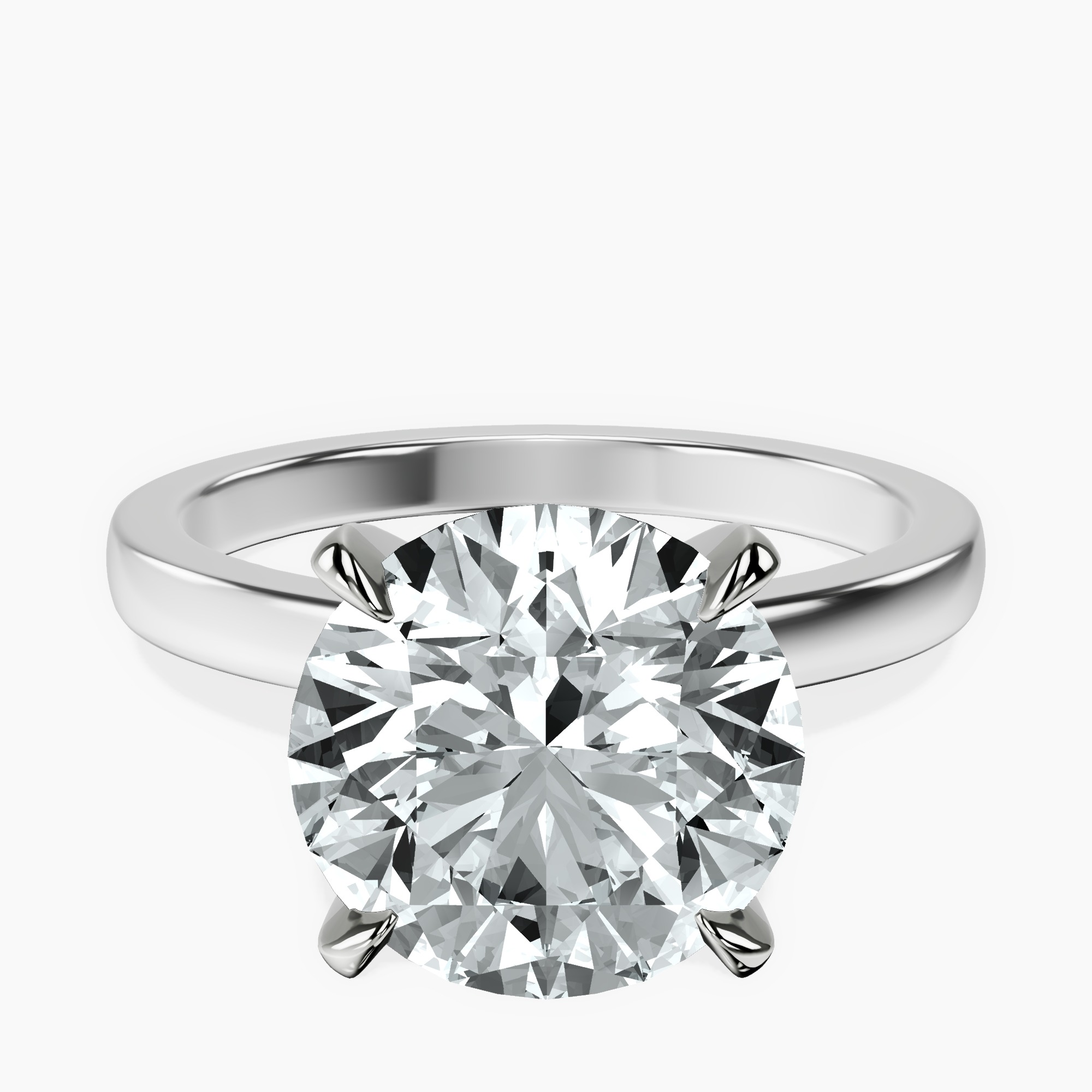 3.29 ct. round Mystic Secret Halo Ring in 14kt white gold rtr top