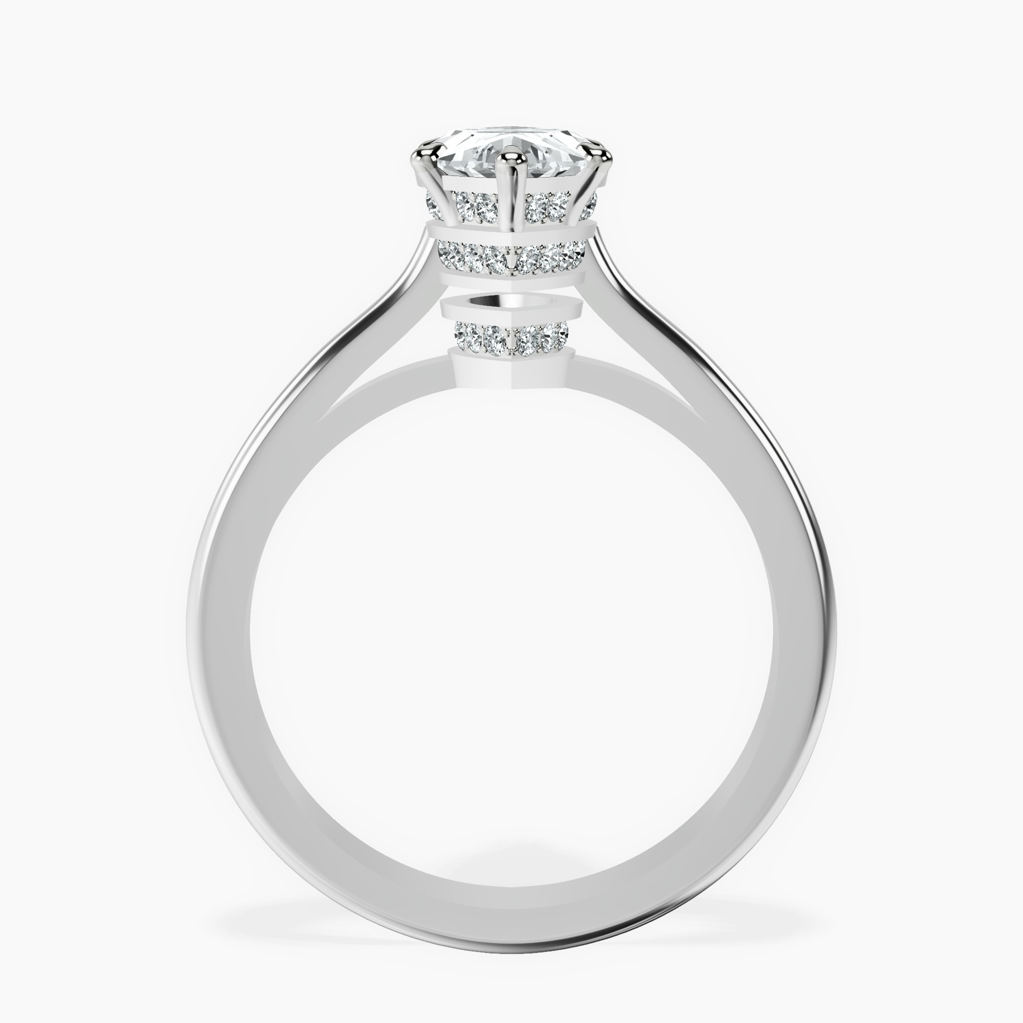 2.92 ct. marquise Siran Halo Ring in 18kt white gold side right image one