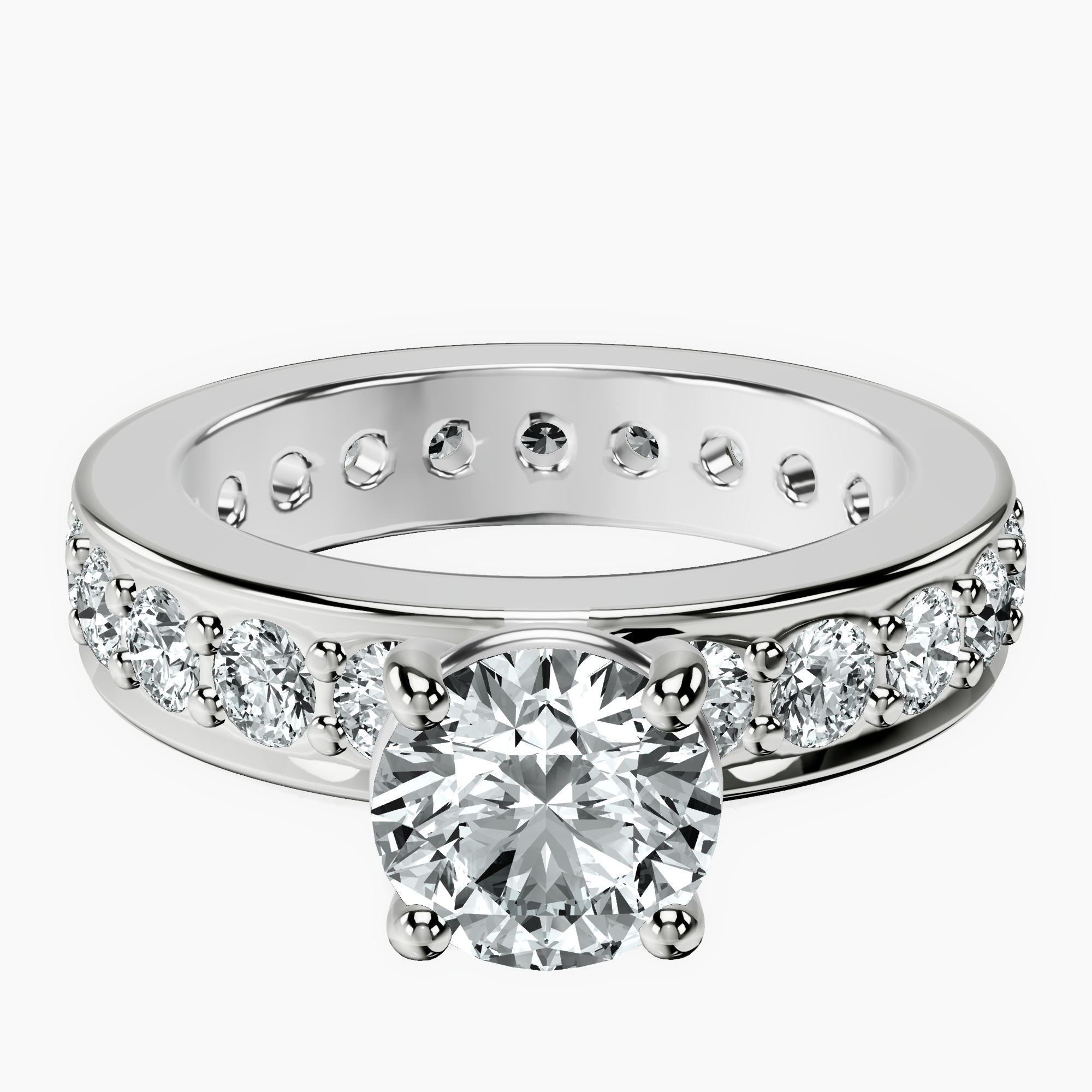1.41 ct. round Madeline Full Eternity Ring in 14kt white gold rtr top