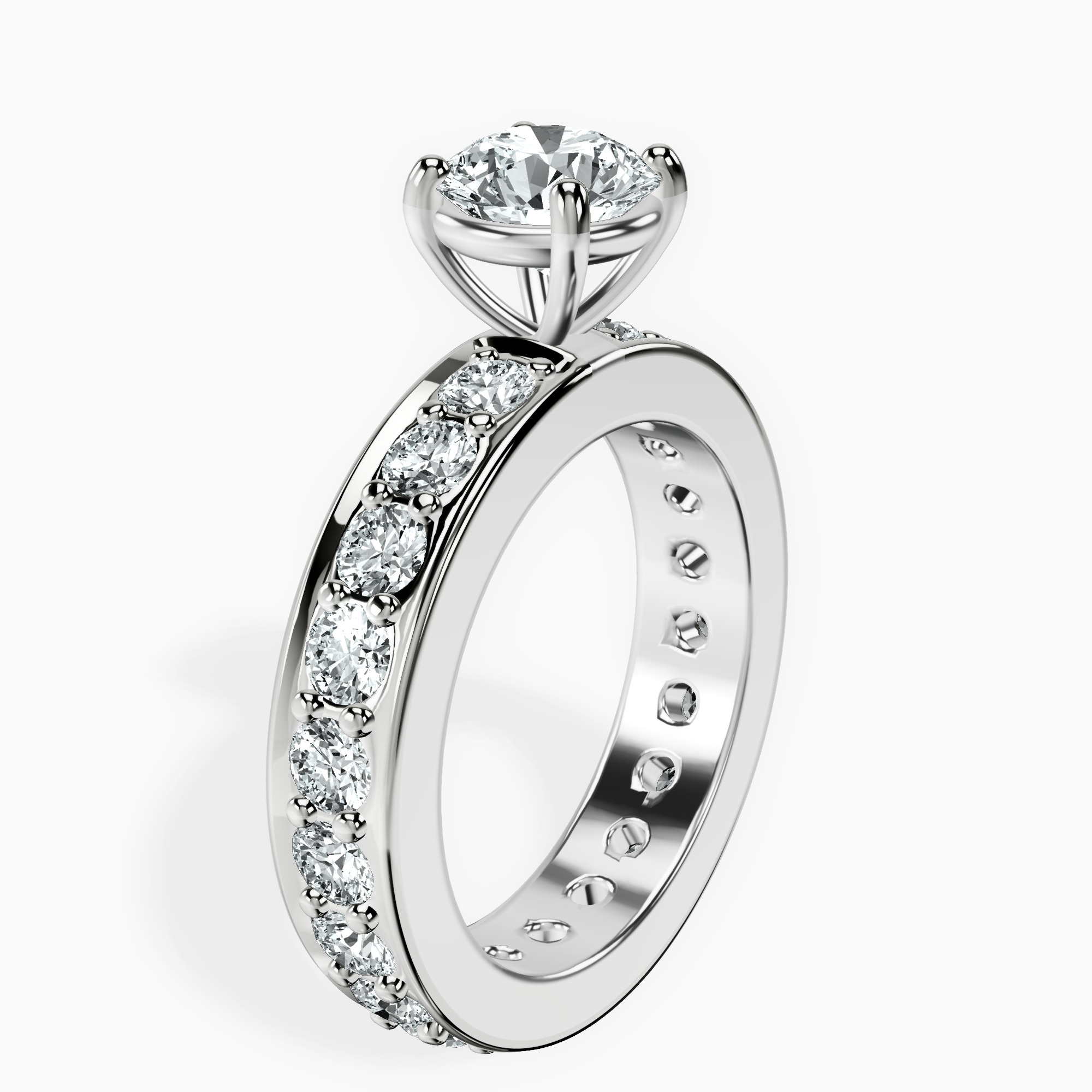 1.41 ct. round Madeline Full Eternity Ring in 14kt white gold standing product image one