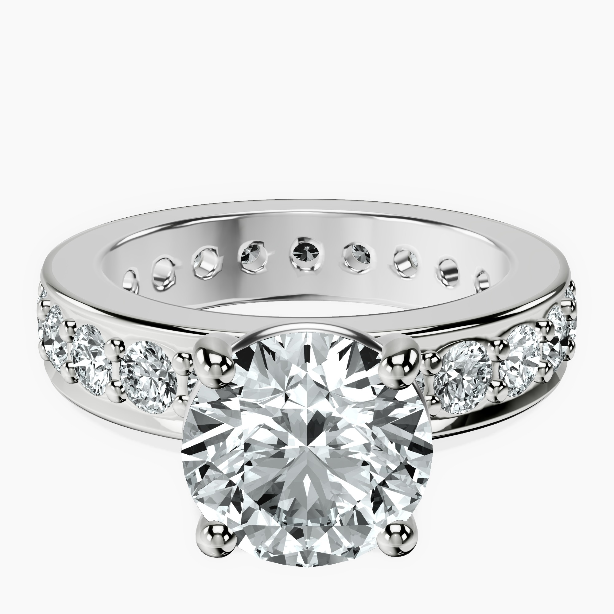 2.04 ct. round Madeline Full Eternity Ring in 14kt white gold rtr top