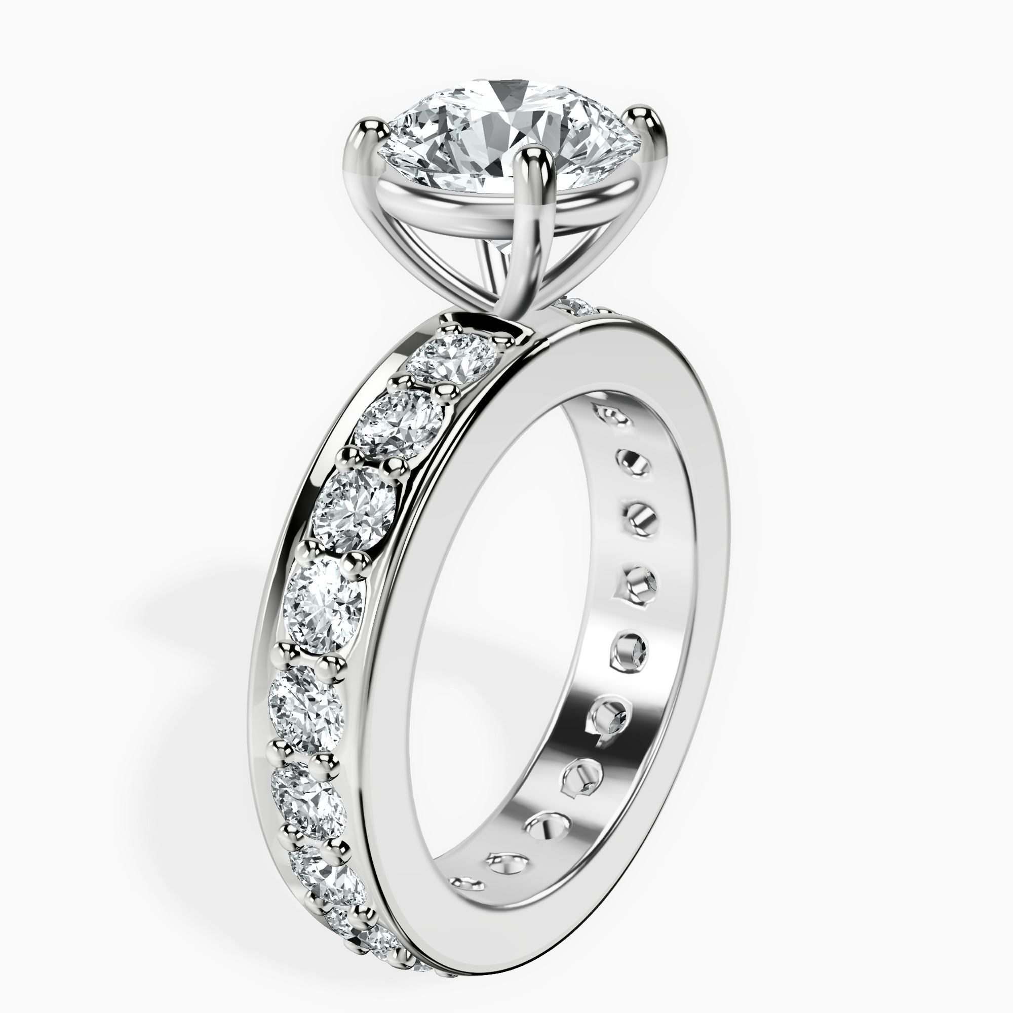 2.04 ct. round Madeline Full Eternity Ring in 14kt white gold standing product image one
