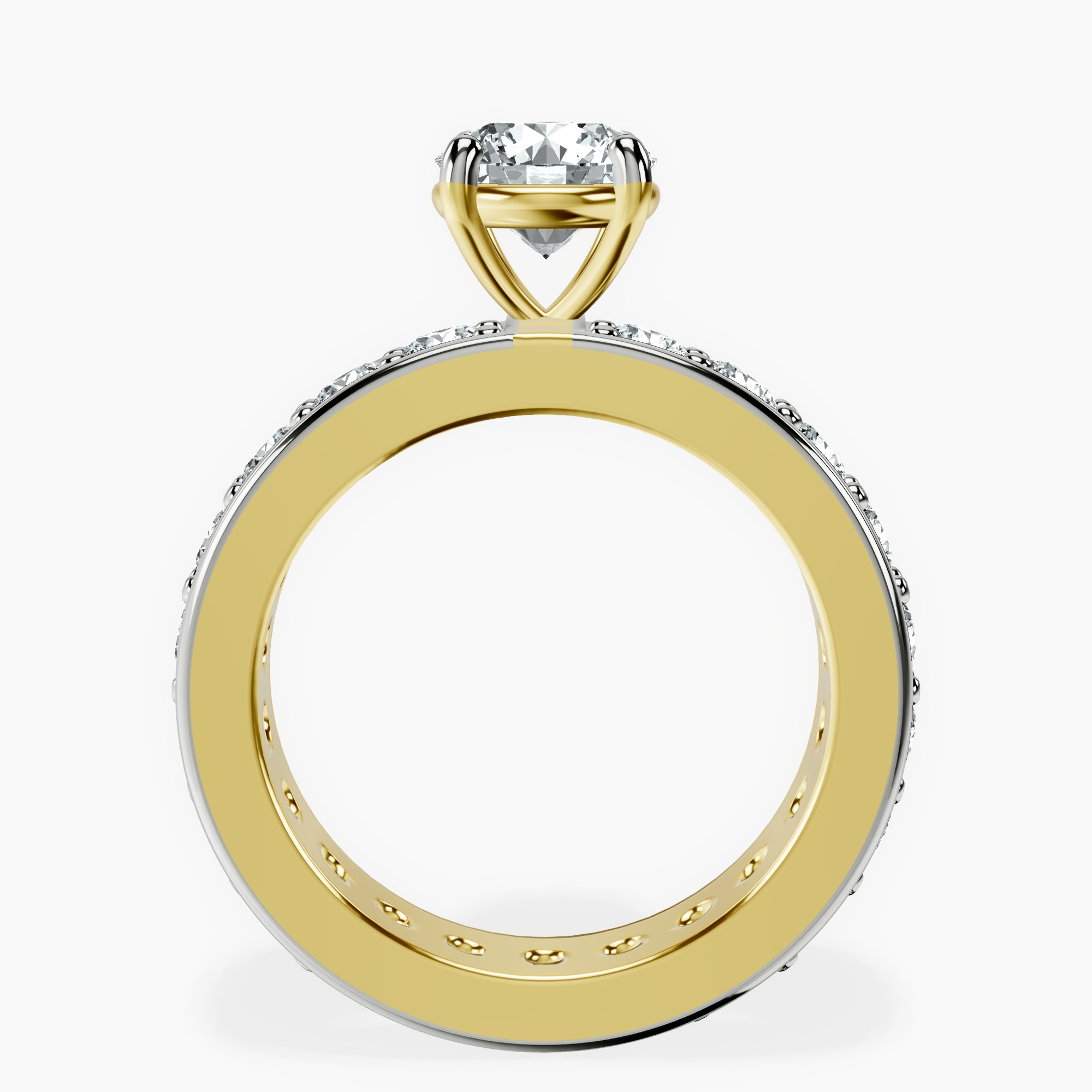 1.39 ct. round Madeline Full Eternity Ring in 14kt yellow gold side right image one