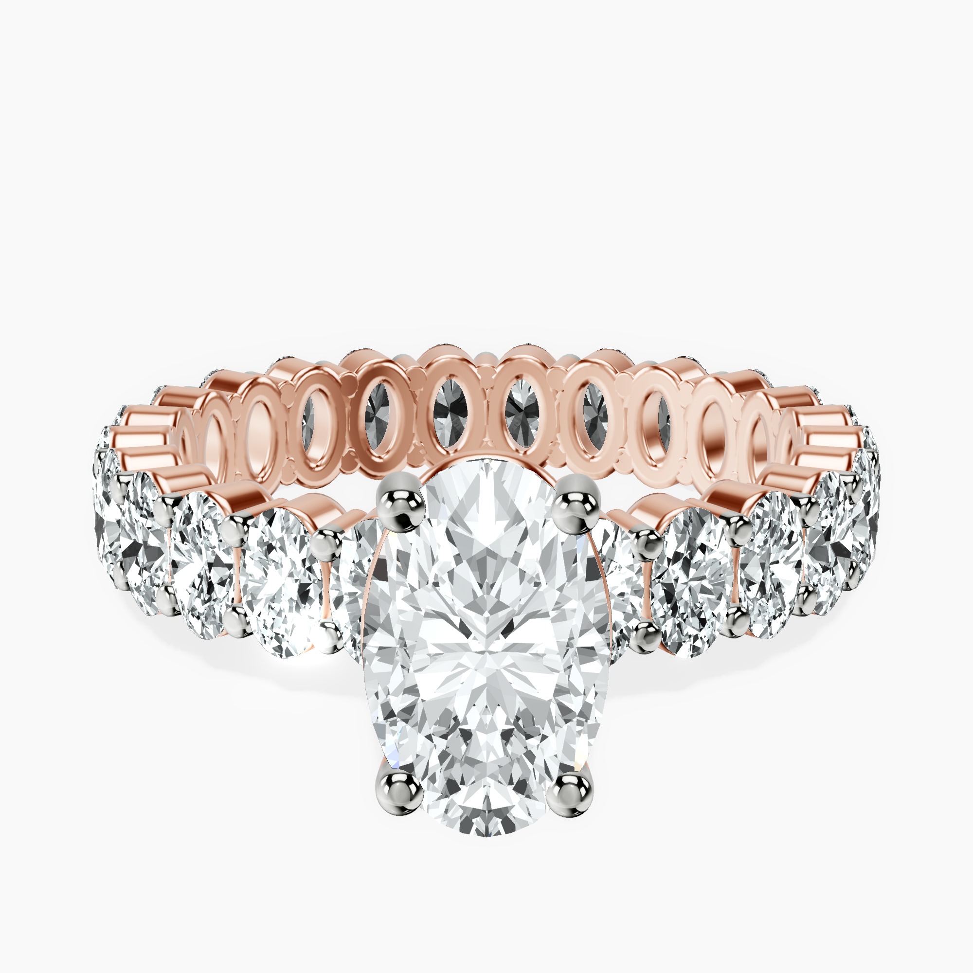 1.37 ct. oval Celeste Side Oval Ring in 14kt rose gold rtr top