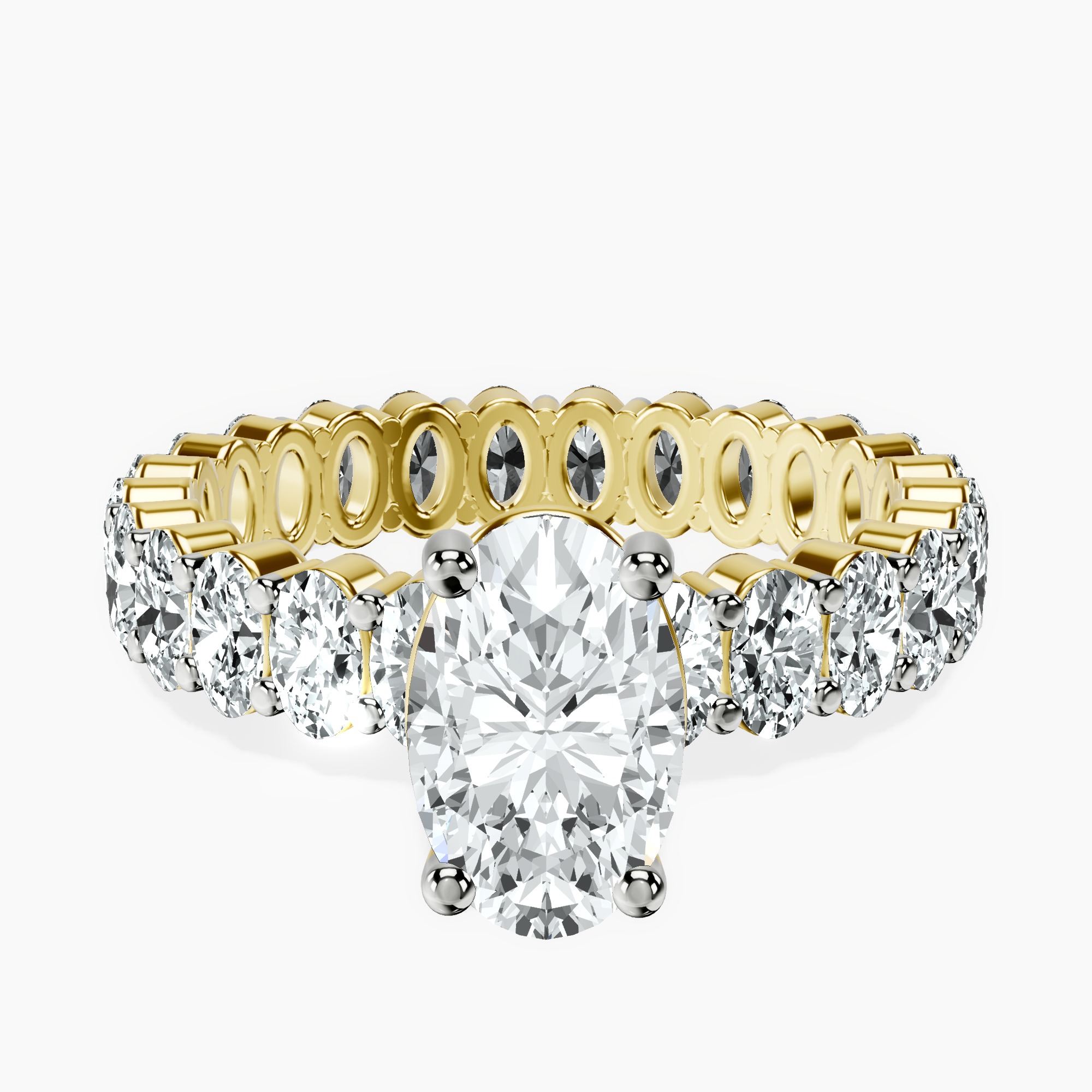 1.37 ct. oval Celeste Side Oval Ring in 14kt yellow gold rtr top