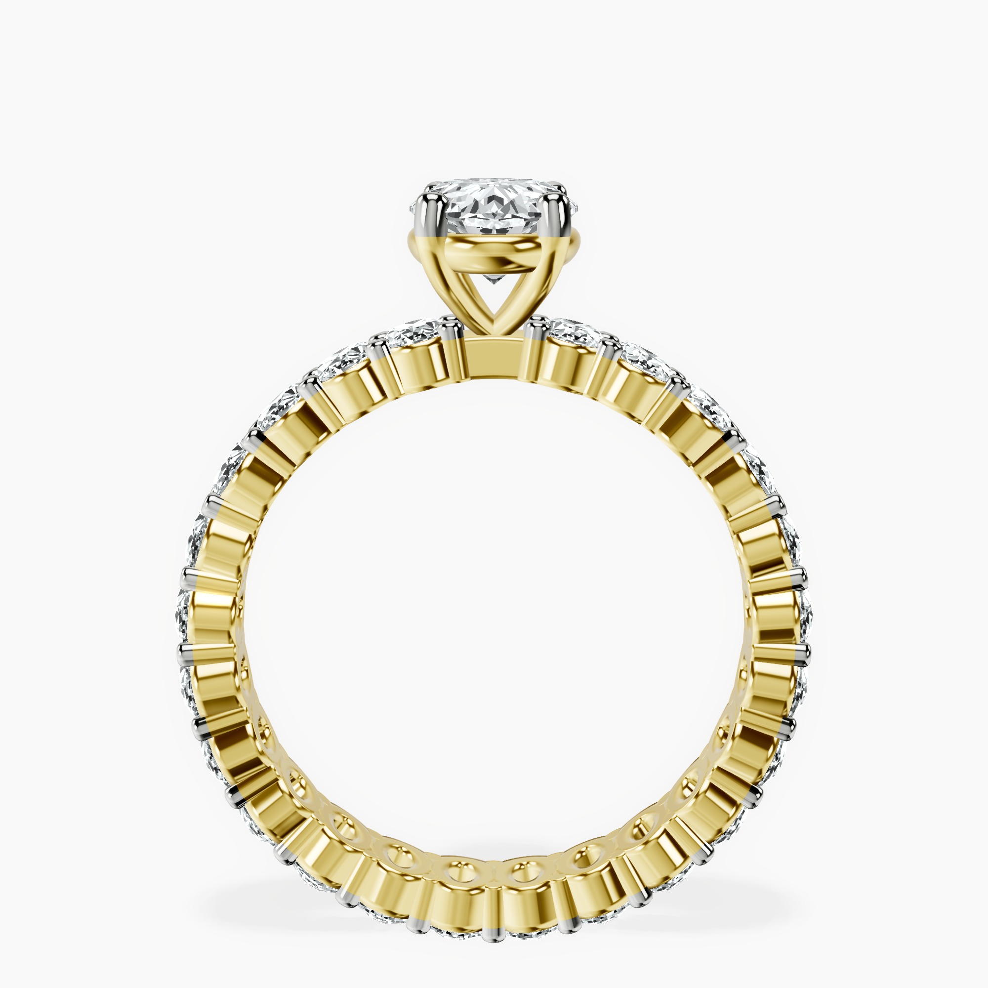 1.37 ct. oval Celeste Side Oval Ring in 14kt yellow gold side right image one