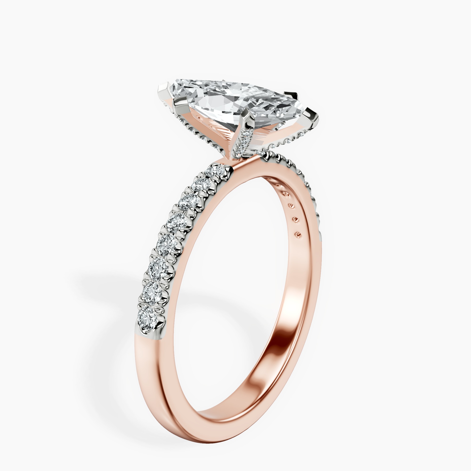 1.43 ct. marquise Sara Tapered Eternity Ring in 14kt rose gold standing product image one