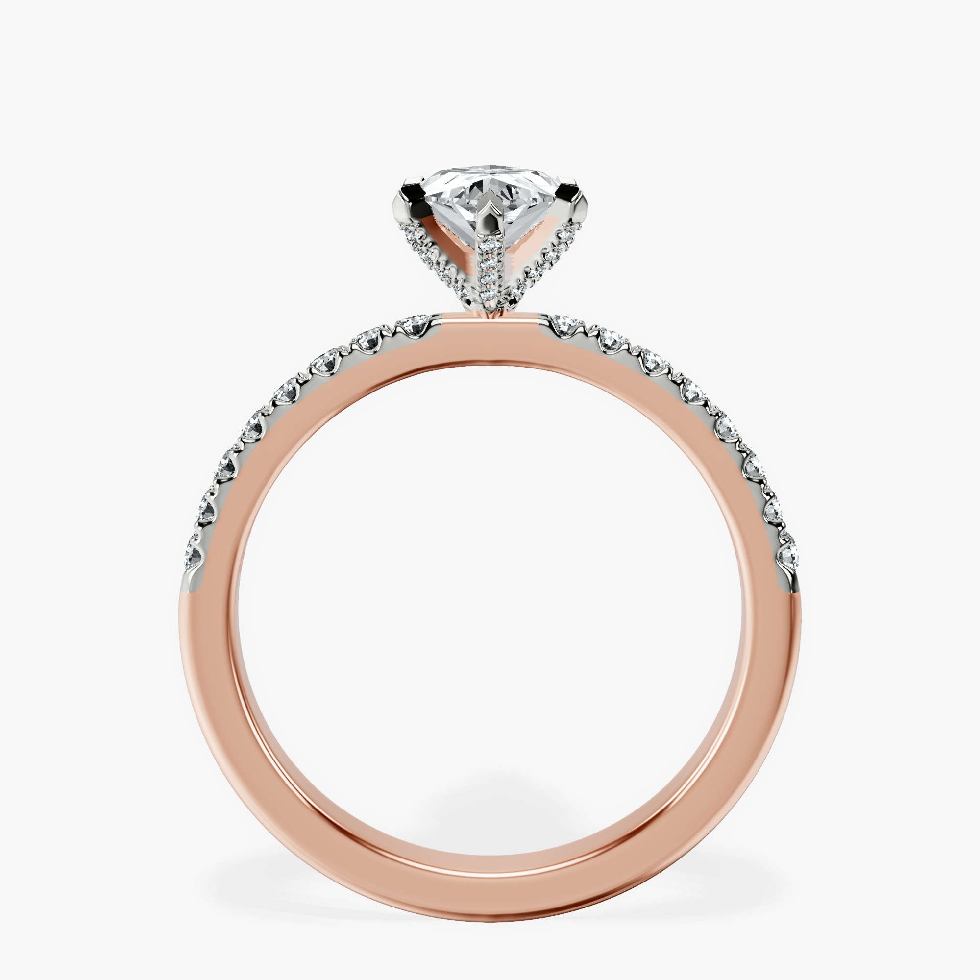 1.43 ct. marquise Sara Tapered Eternity Ring in 14kt rose gold side right image one