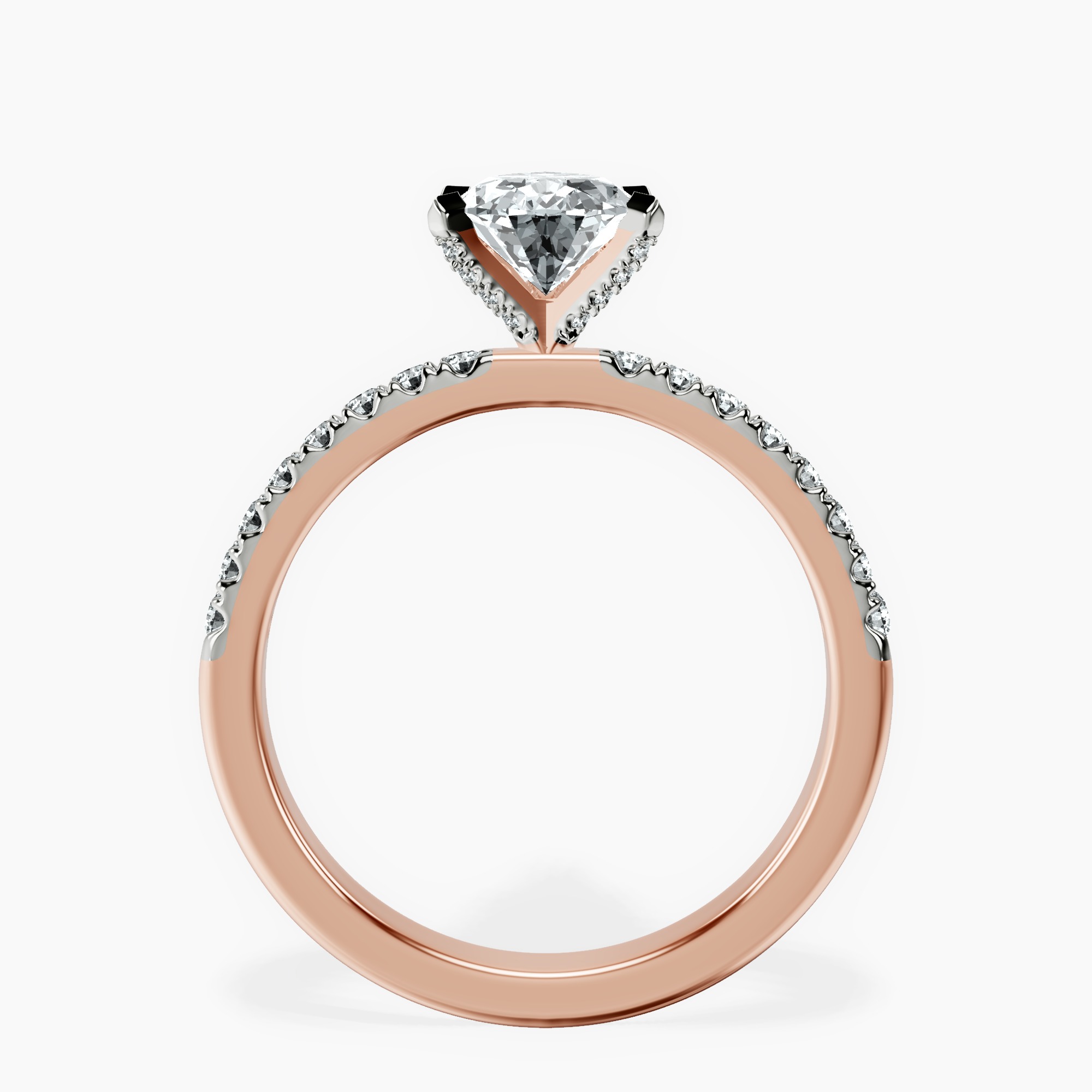1.34 ct. pear Sara Tapered Eternity Ring in 18kt rose gold side right image one