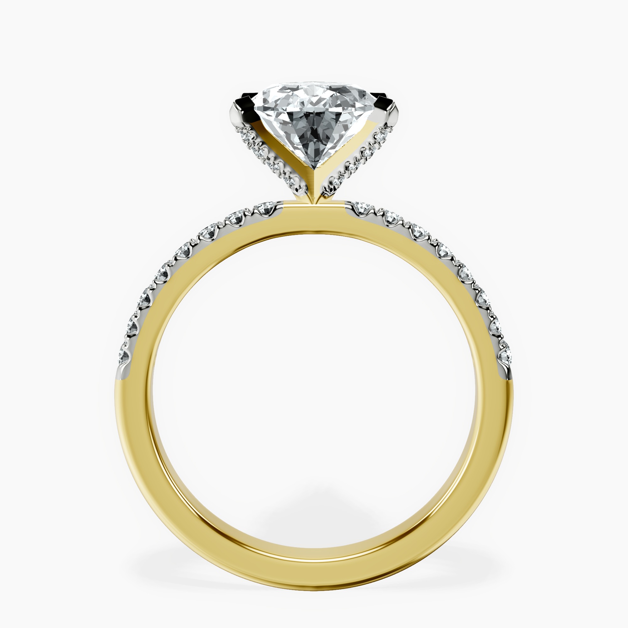 2.53 ct. pear Sara Tapered Eternity Ring in 10kt yellow gold side right image one
