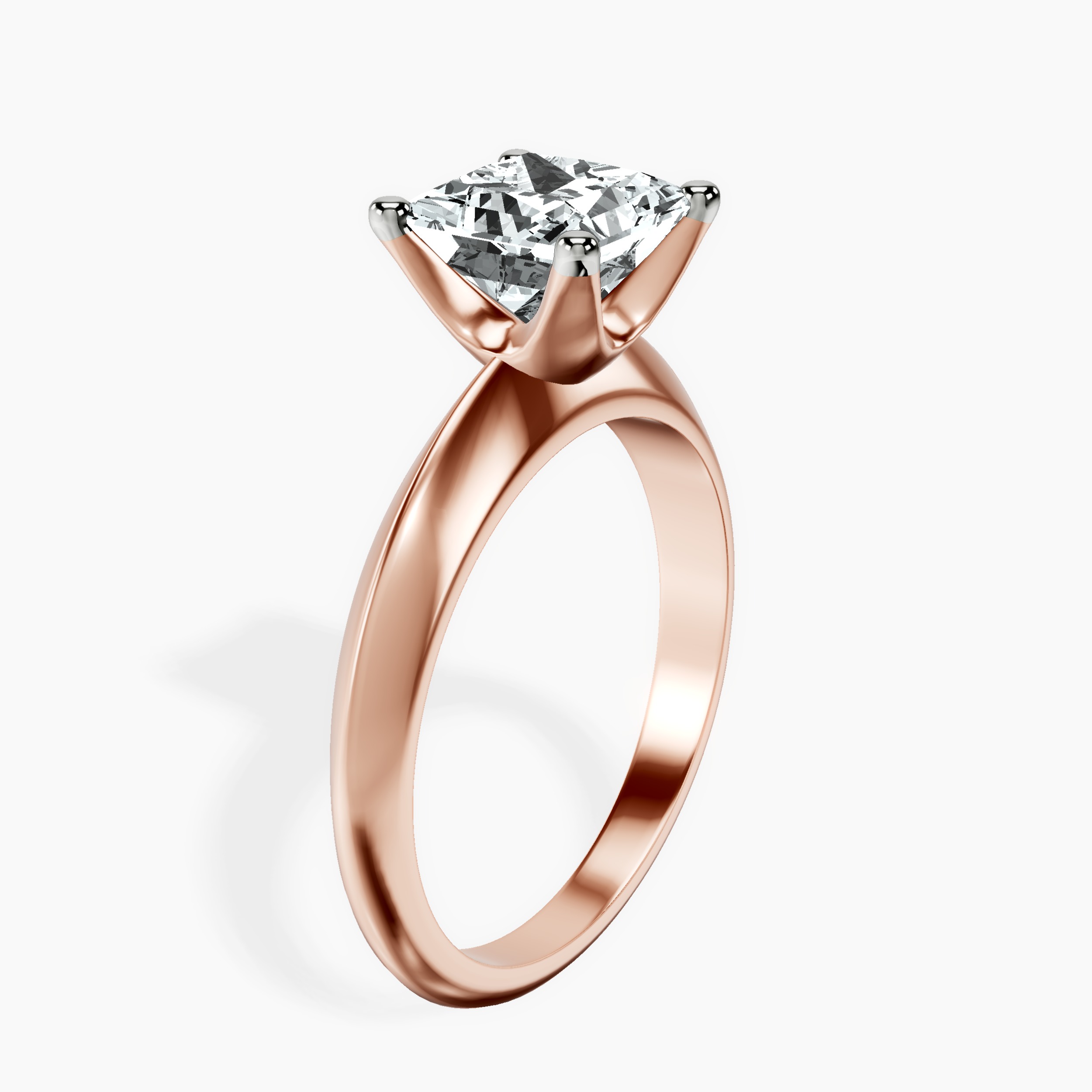 2.81 ct. princess Eloise Knife Edge Ring in 18kt rose gold standing product image one