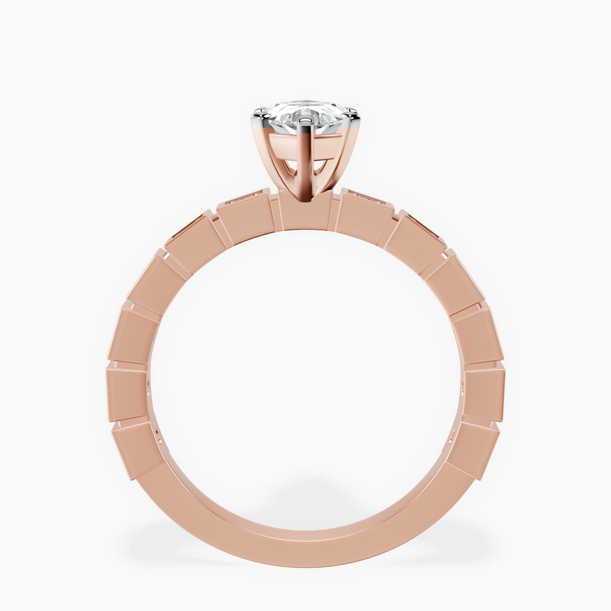 1.46 ct. marquise Cheryl Side Stone Ring in 18kt rose gold side right image one