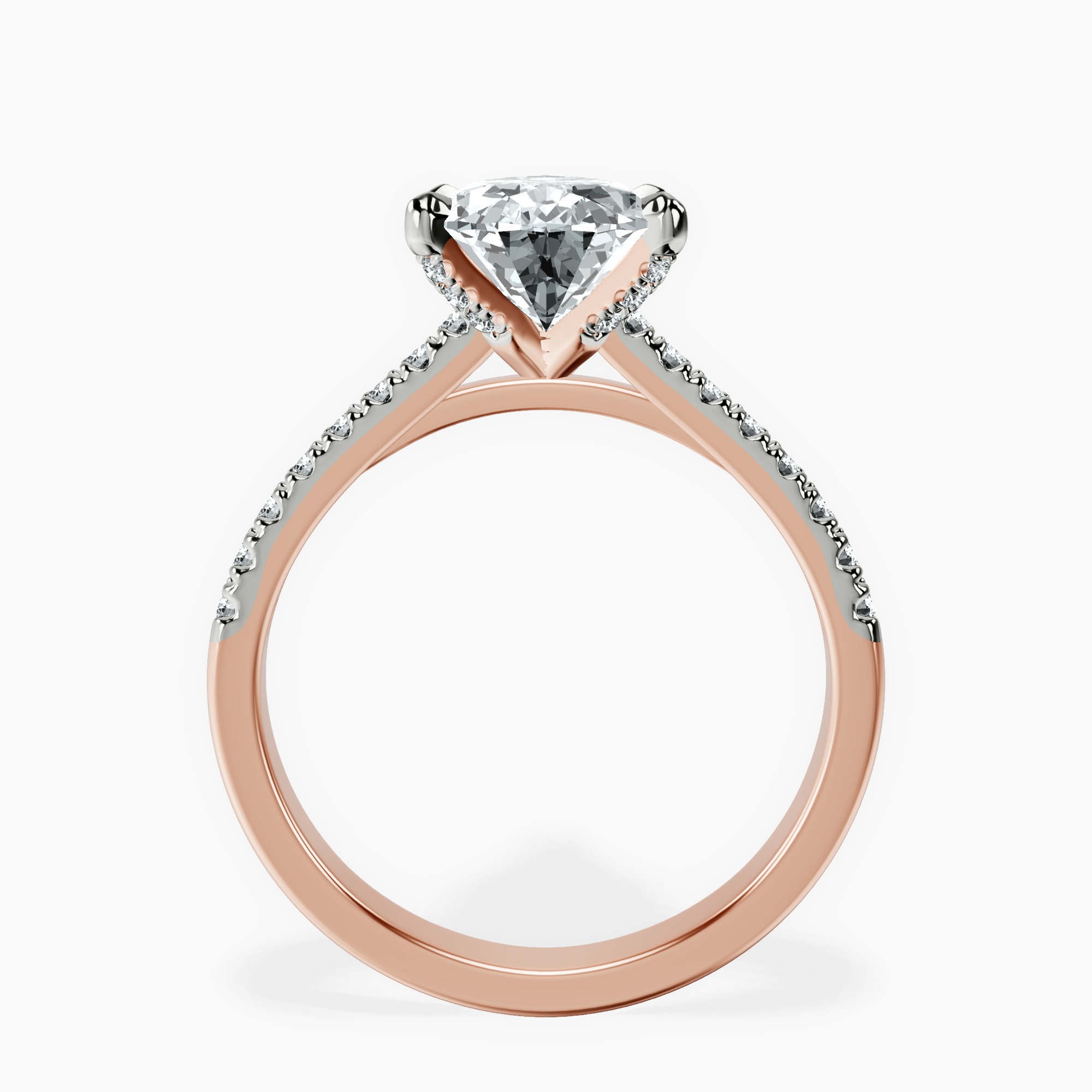 2.96 ct. pear Amy Tapered Eternity Ring in 18kt rose gold side right image one