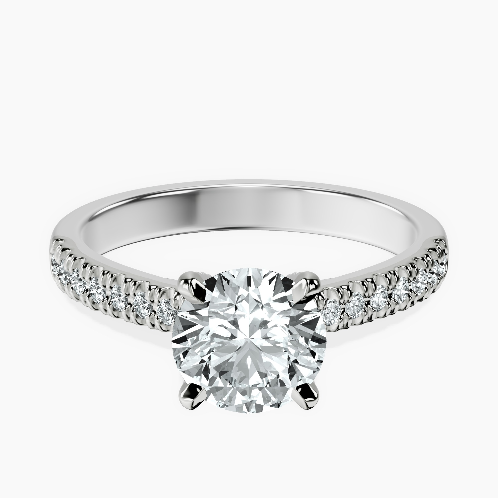 1.39 ct. round Amy Tapered Eternity Ring in 18kt white gold rtr top