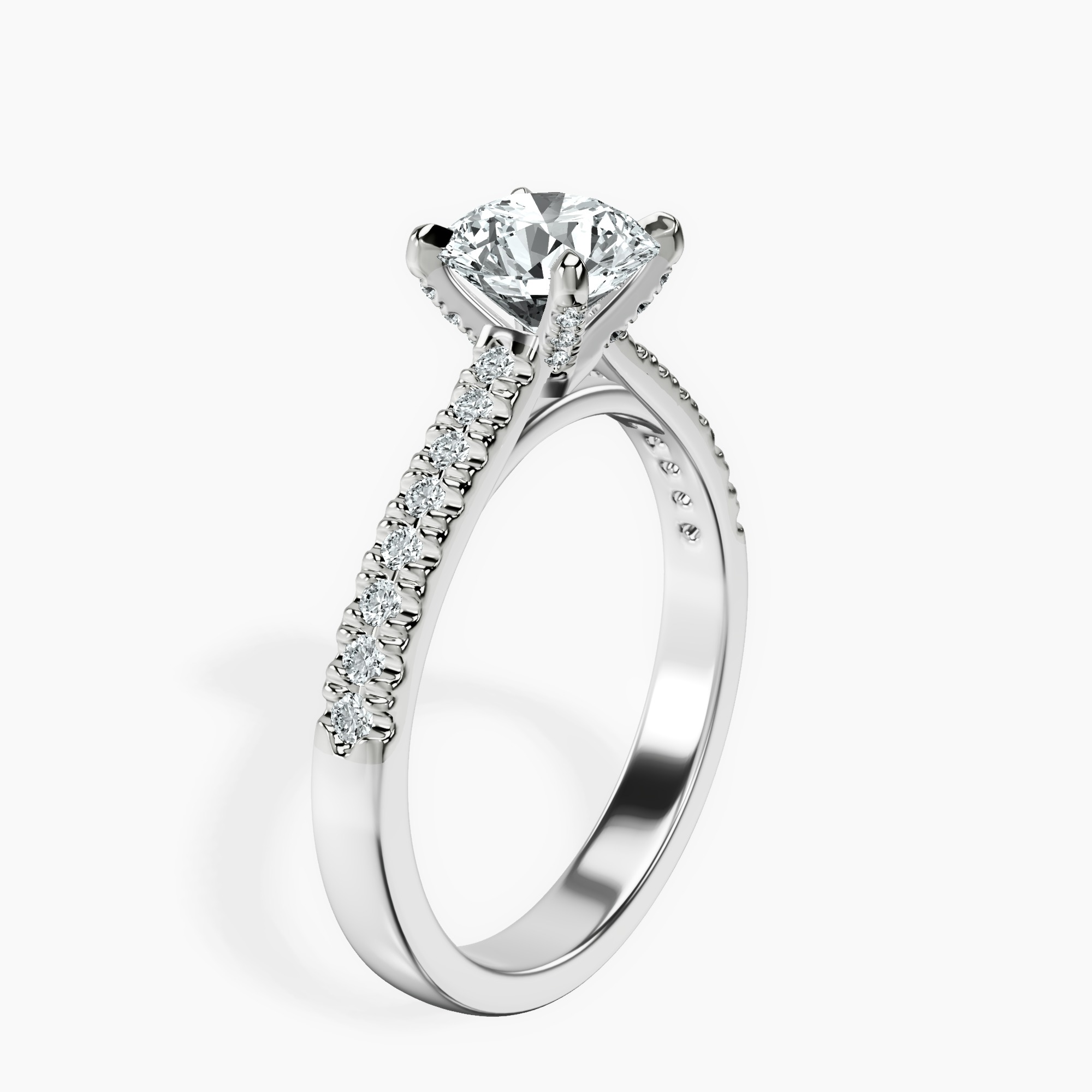 1.39 ct. round Amy Tapered Eternity Ring in 18kt white gold standing product image one