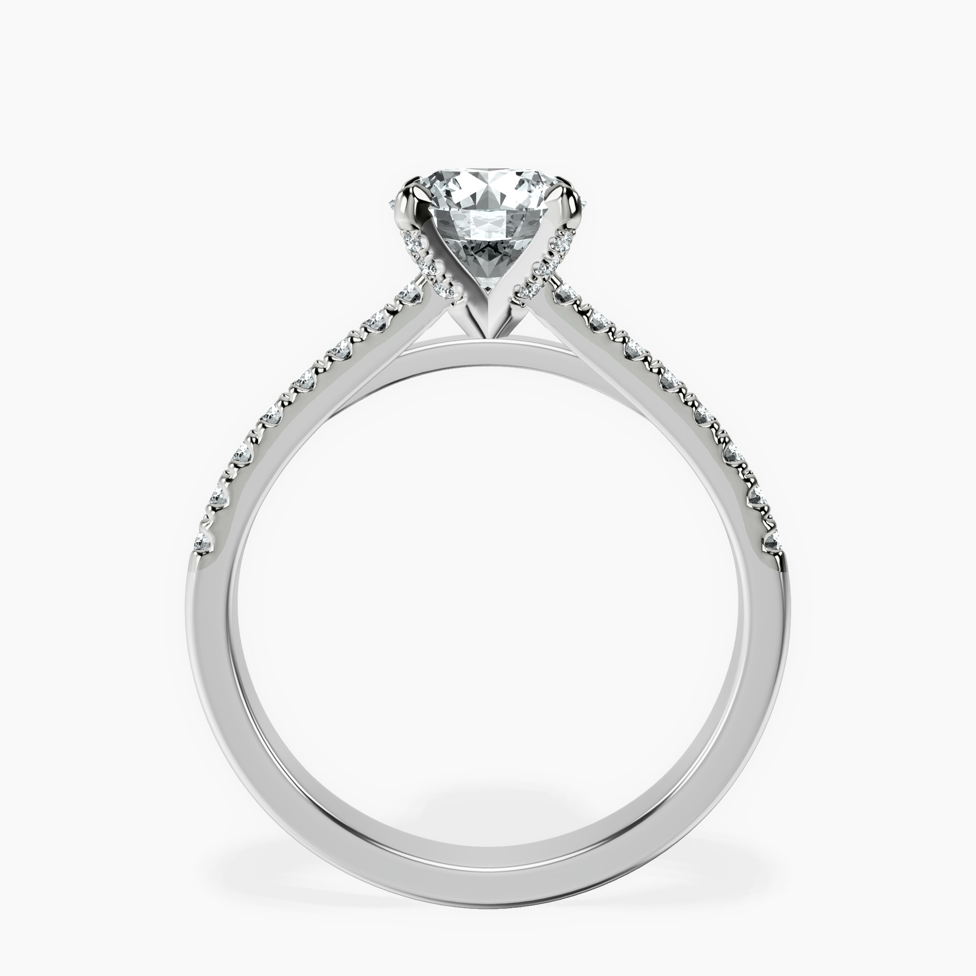 1.39 ct. round Amy Tapered Eternity Ring in 18kt white gold side right image one