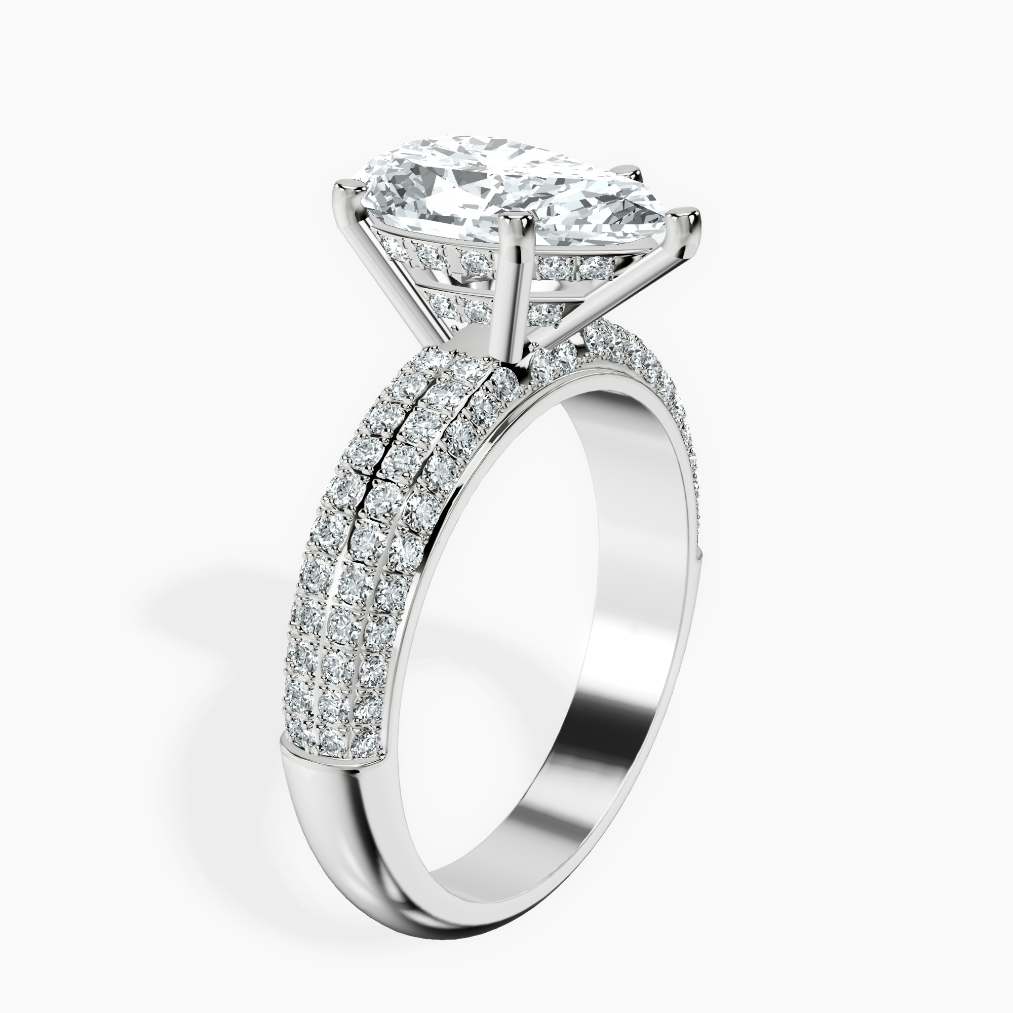 1.45 ct. pear Amira Luxe Ring in 18kt white gold standing product image one