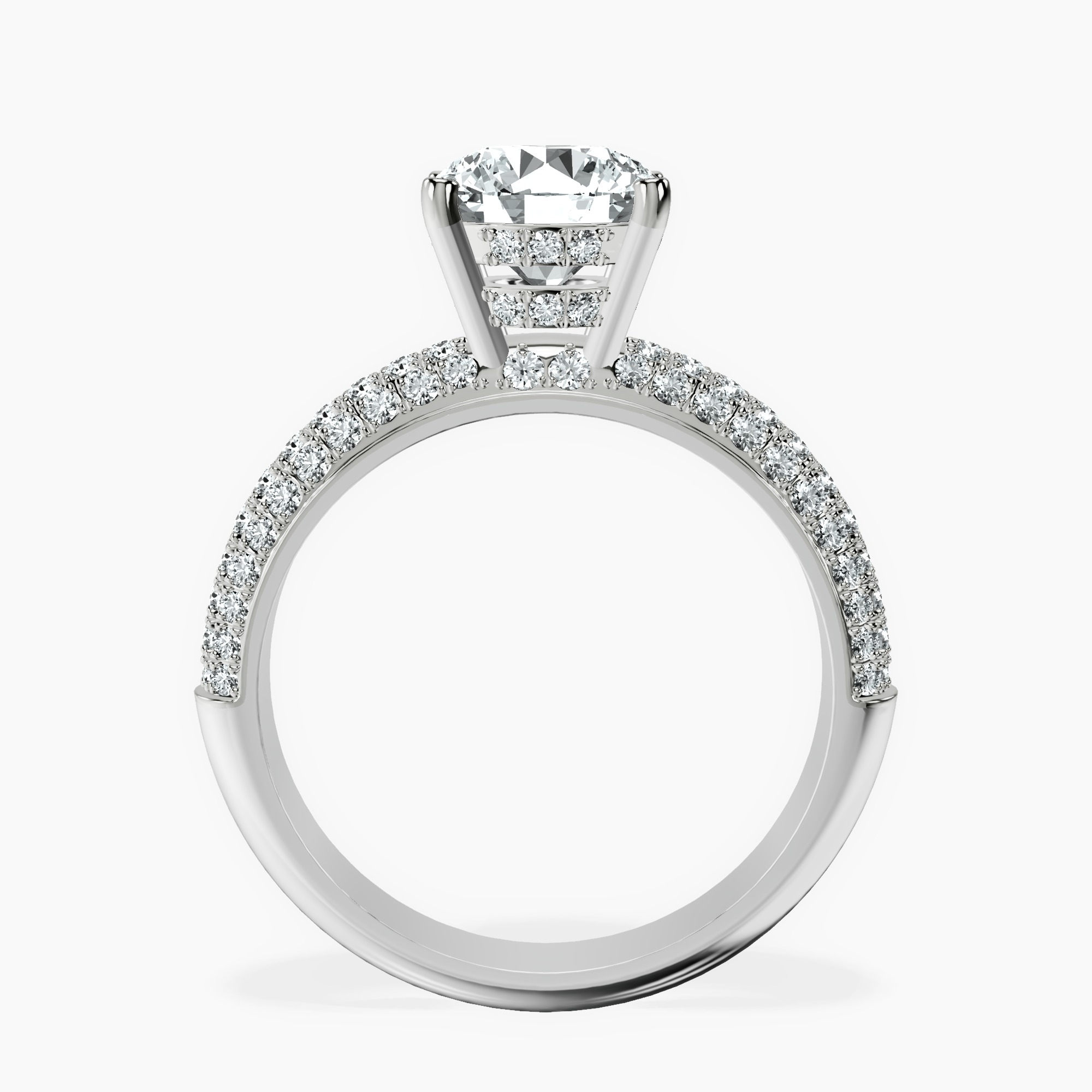 1.41 ct. round Amira Luxe Ring in 10kt white gold side right image one