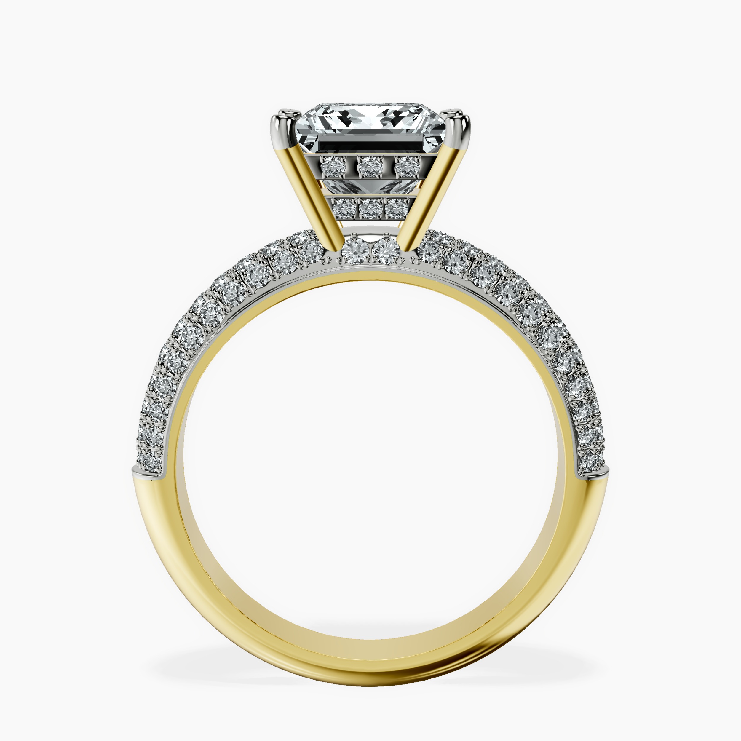 2.80 ct. princess Amira Luxe Ring in 14kt yellow gold side right image one