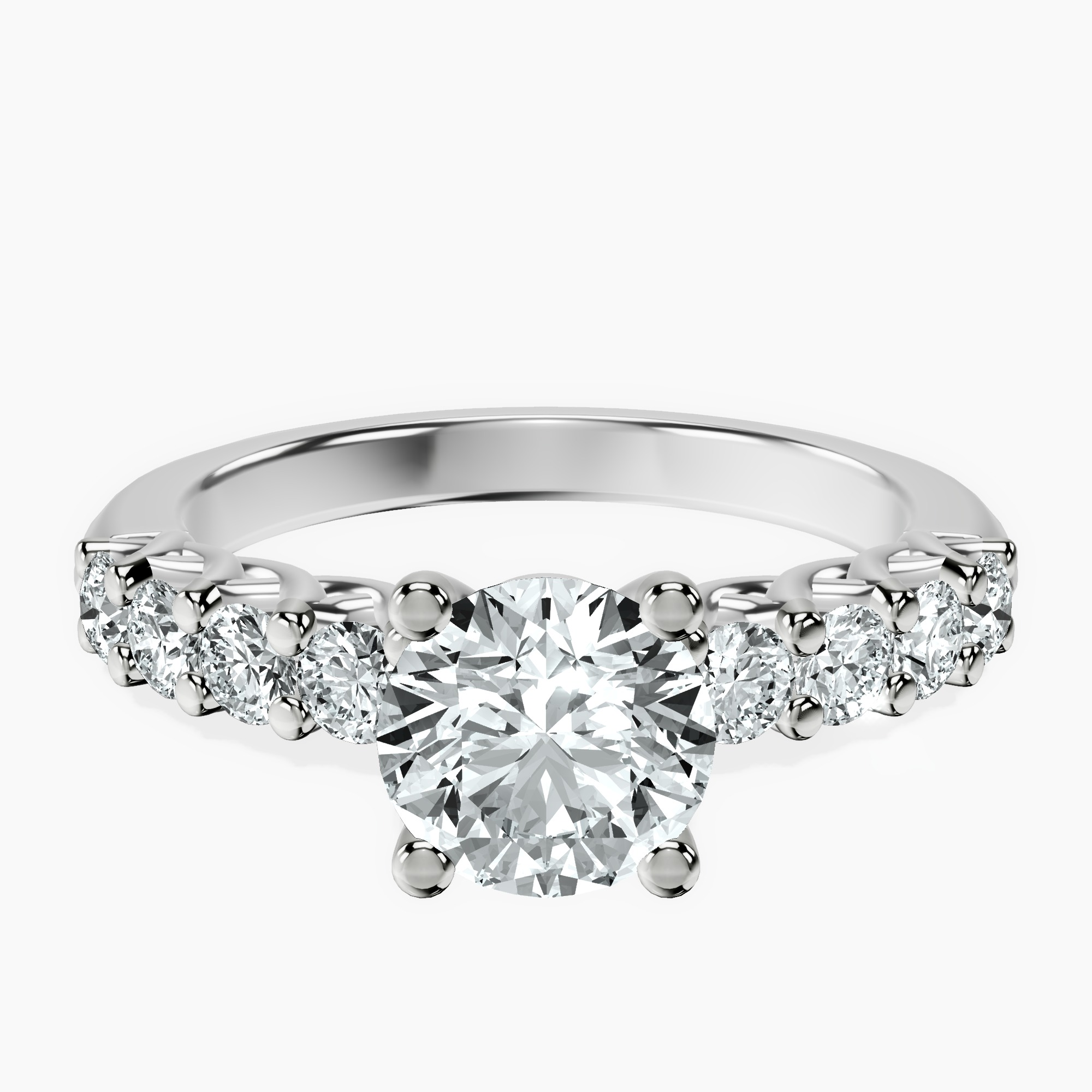 1.39 ct. round Selena Gomez Engagement Ring in platinum rtr top