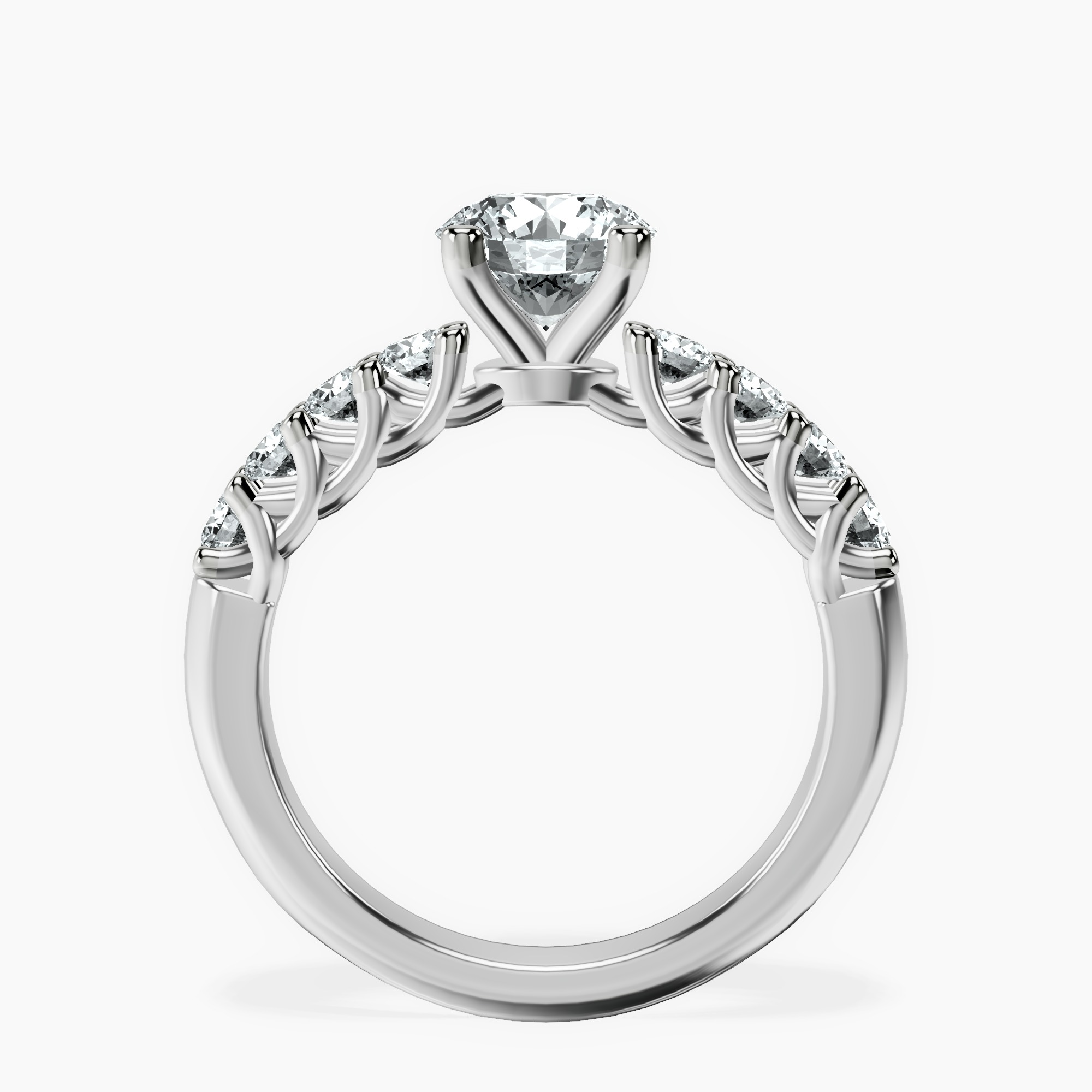 1.39 ct. round Selena Gomez Engagement Ring in platinum side right image one