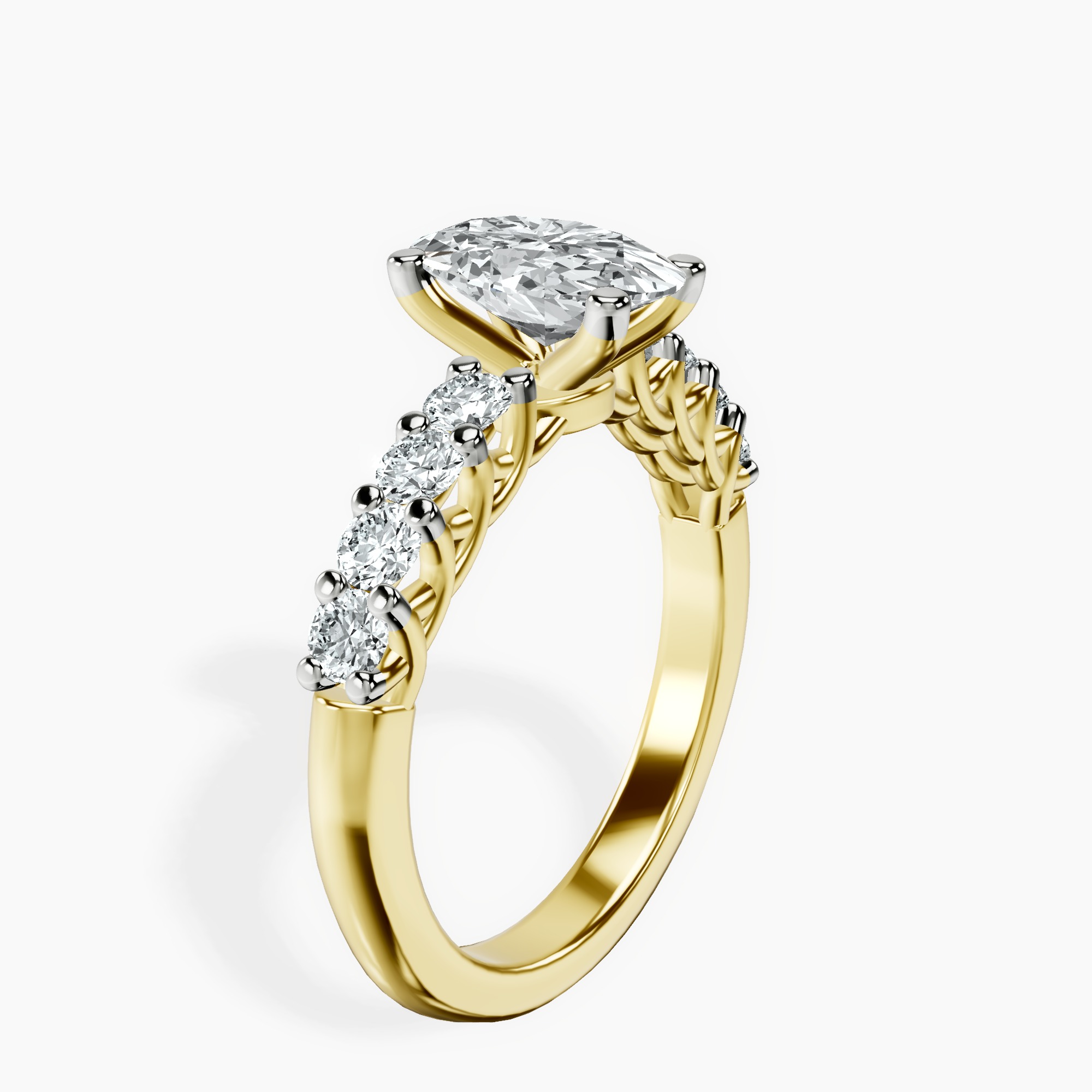 1.37 ct. oval Cassidy Entwined Prongs Ring in 14kt yellow gold standing product image one