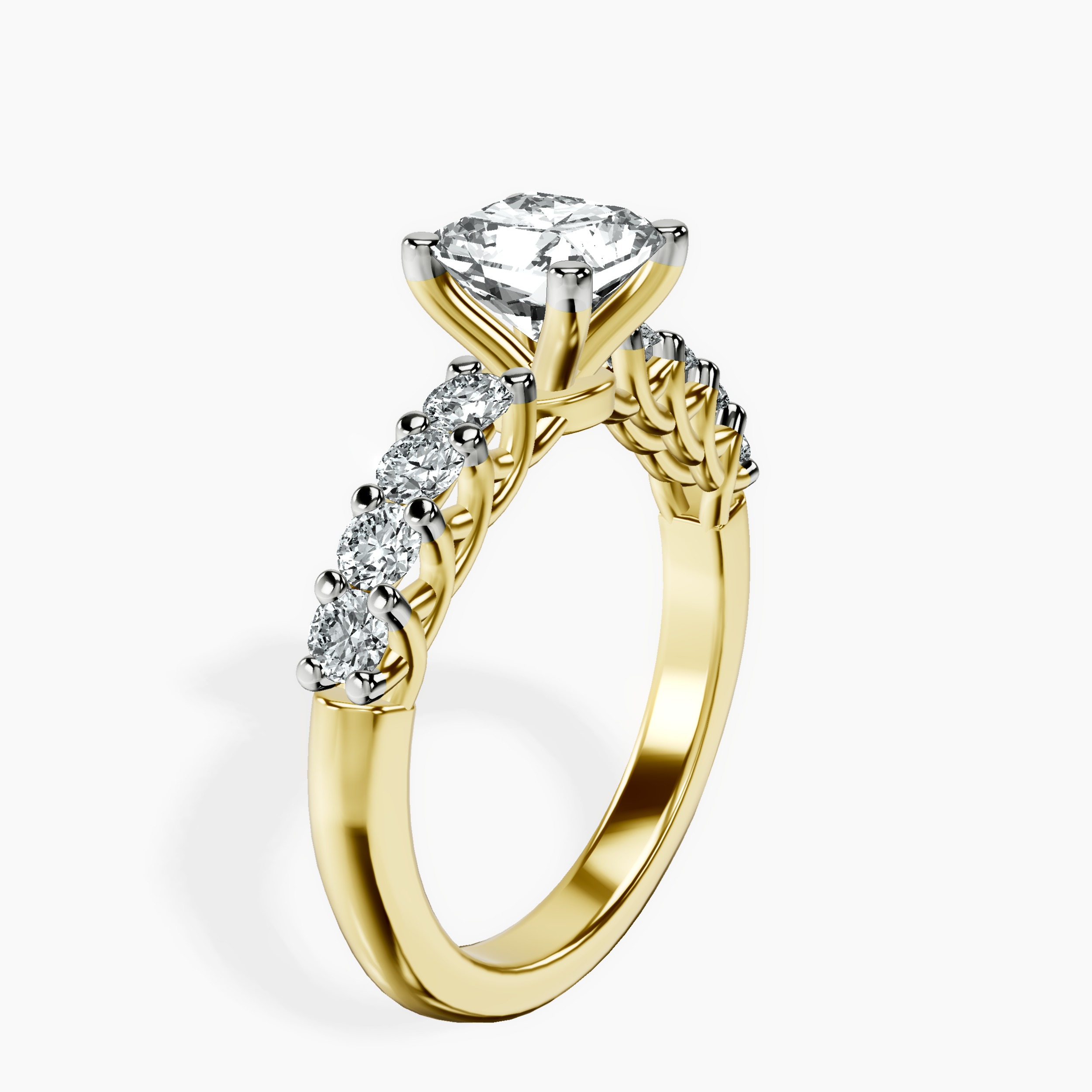 1.43 ct. radiant Selena Gomez Engagement Ring in 10kt yellow gold standing product image one