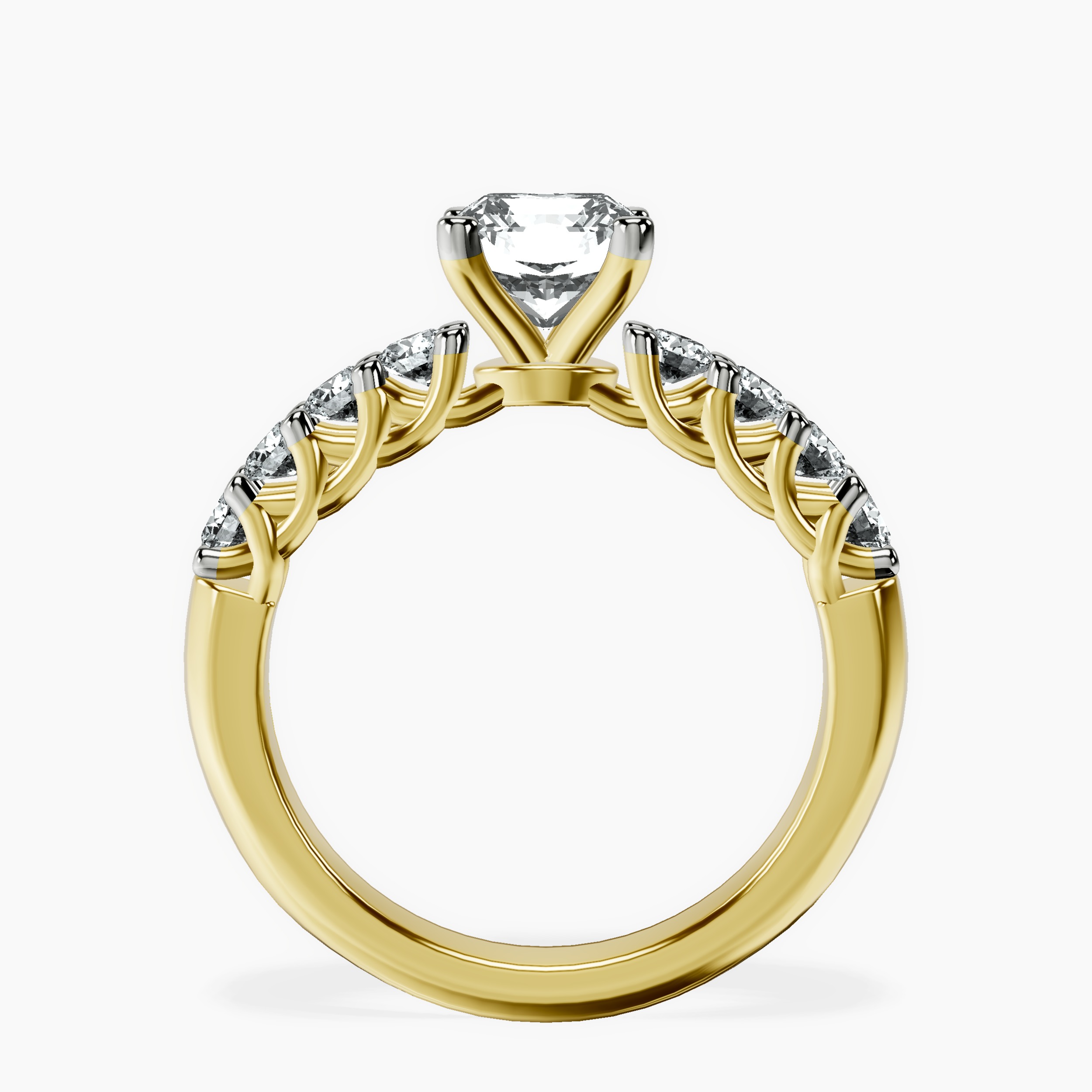 1.43 ct. radiant Selena Gomez Engagement Ring in 10kt yellow gold side right image one