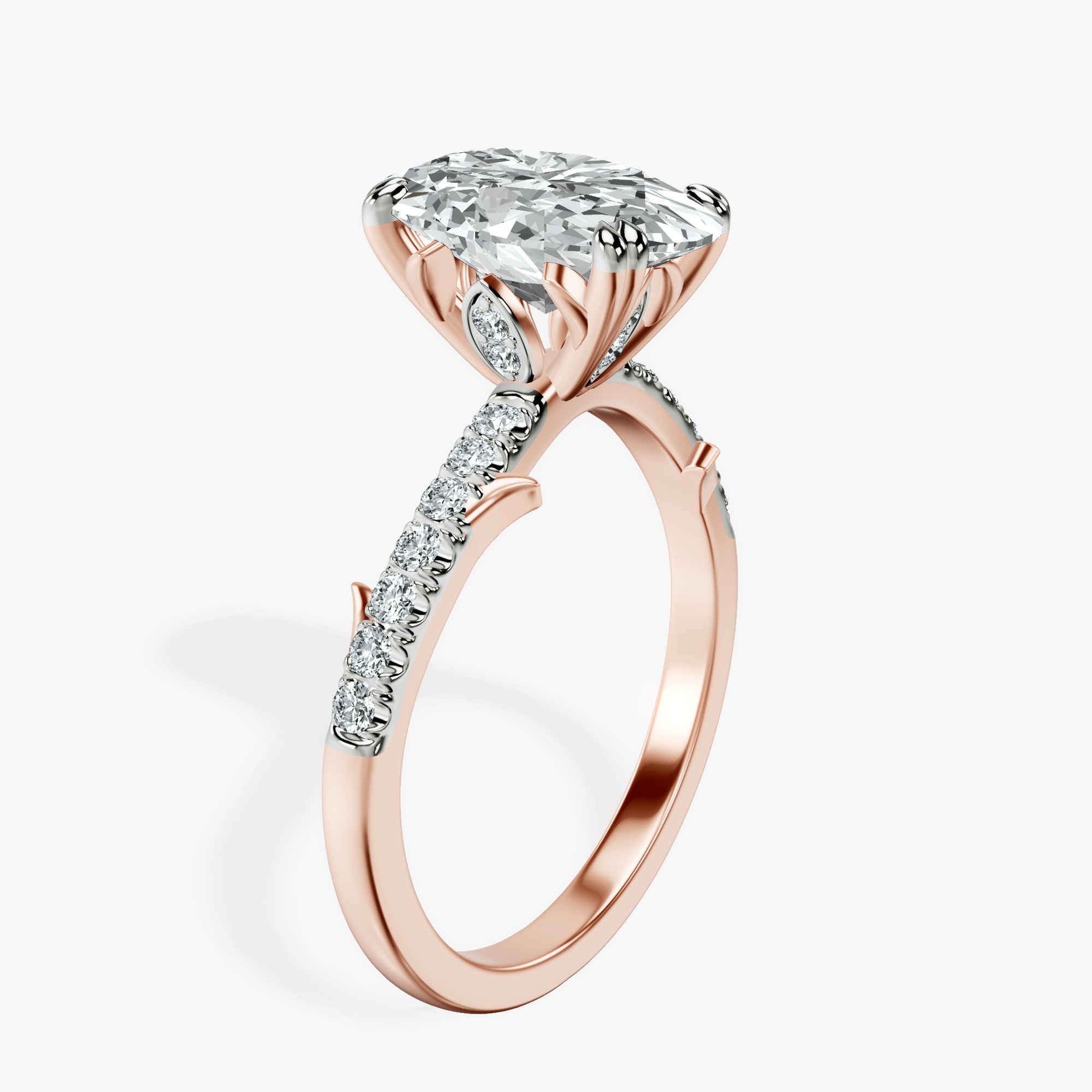 2.44 ct. oval Phoebe Twigs Ring in 10kt rose gold standing product image one