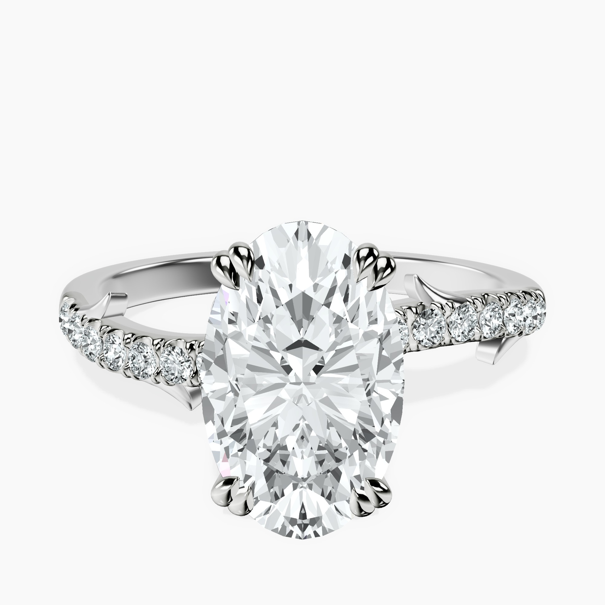 2.40 ct. oval Phoebe Twigs Ring in platinum rtr top