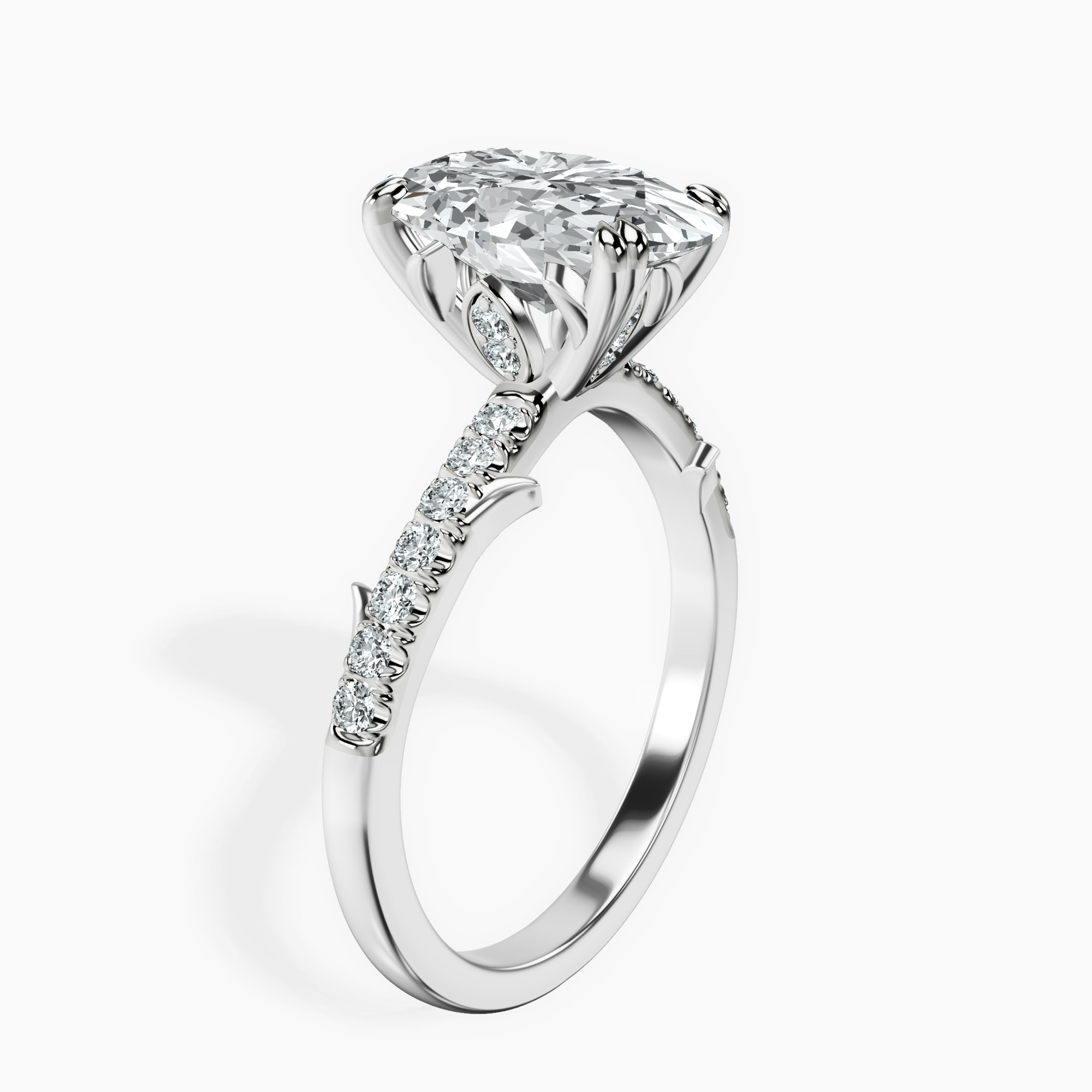 2.40 ct. oval Phoebe Twigs Ring in platinum standing product image one