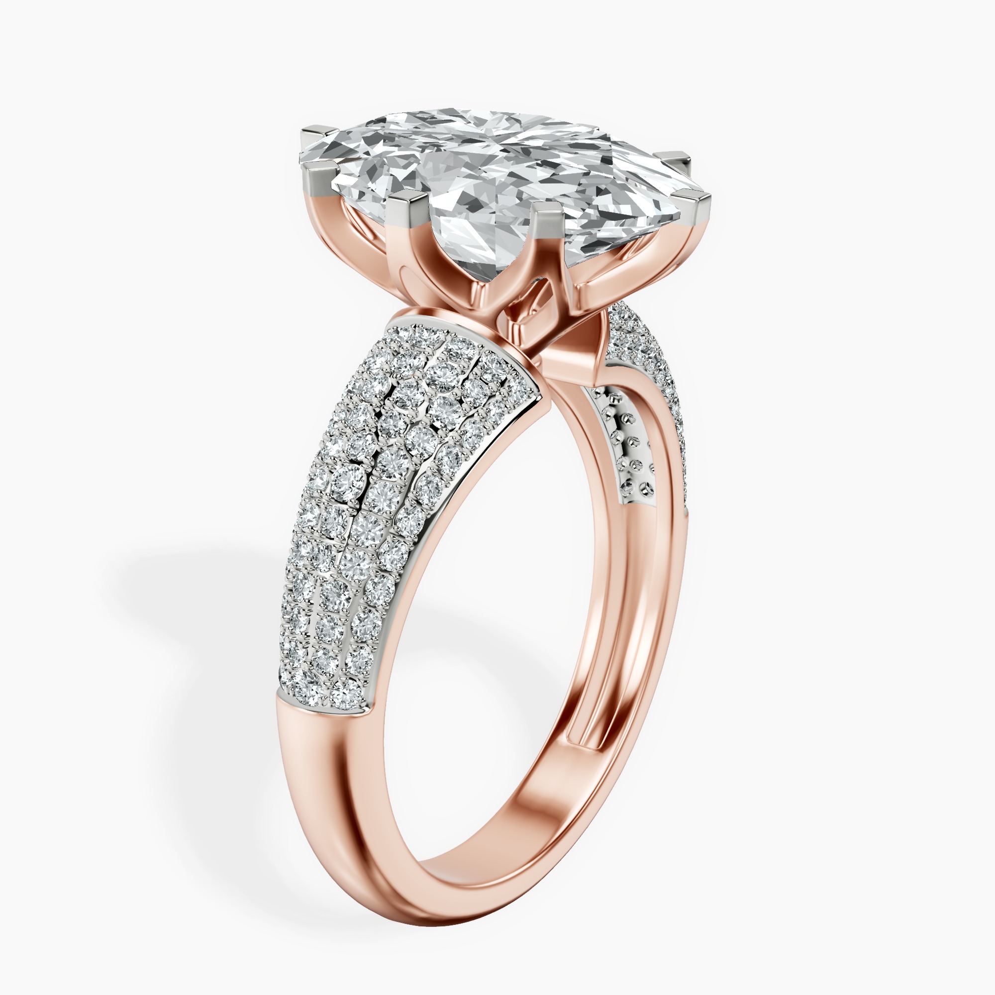 2.40 ct. oval Titania Luxe Ring in 14kt rose gold standing product image one