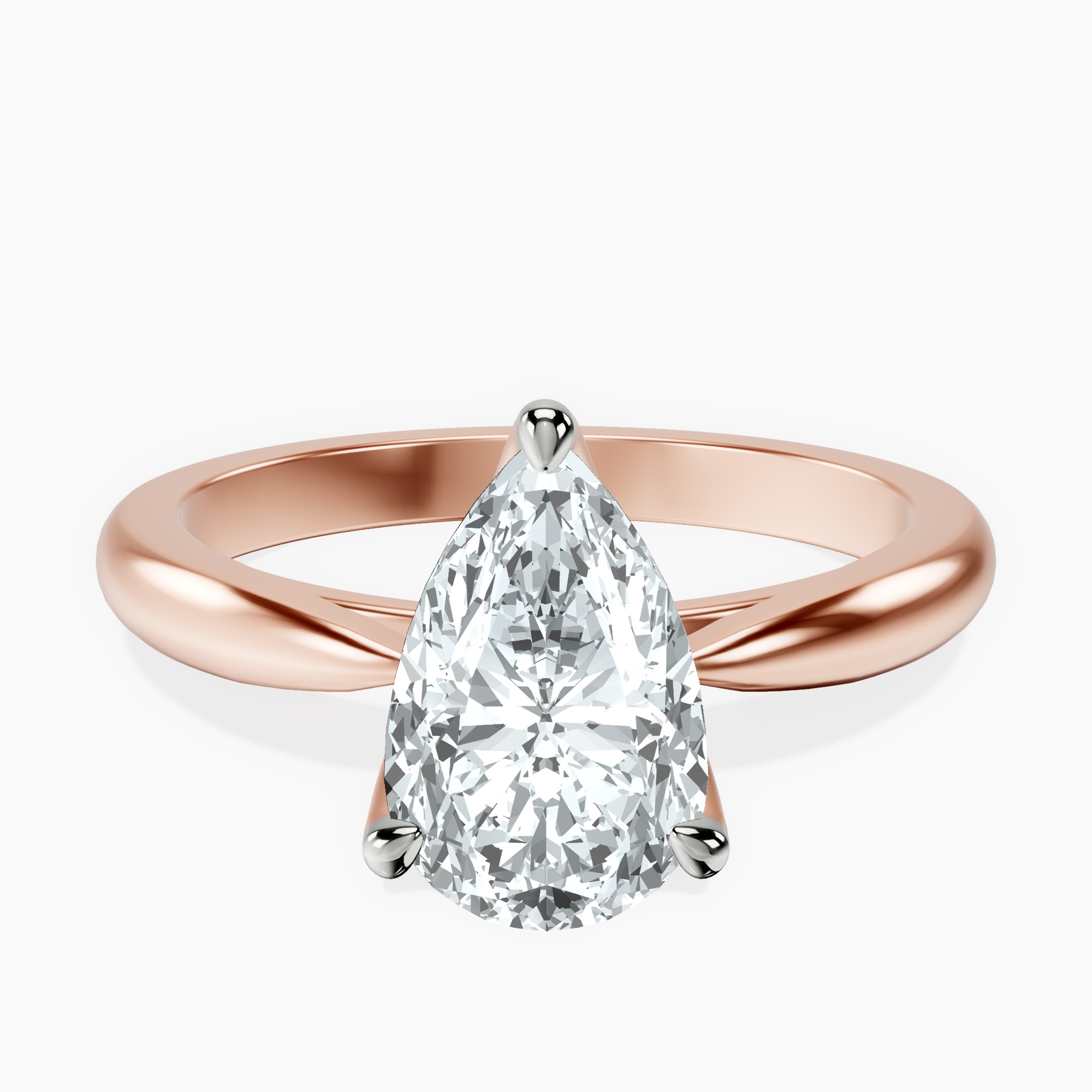 1.34 ct. pear Azalea Solitaire Ring in 18kt rose gold rtr top