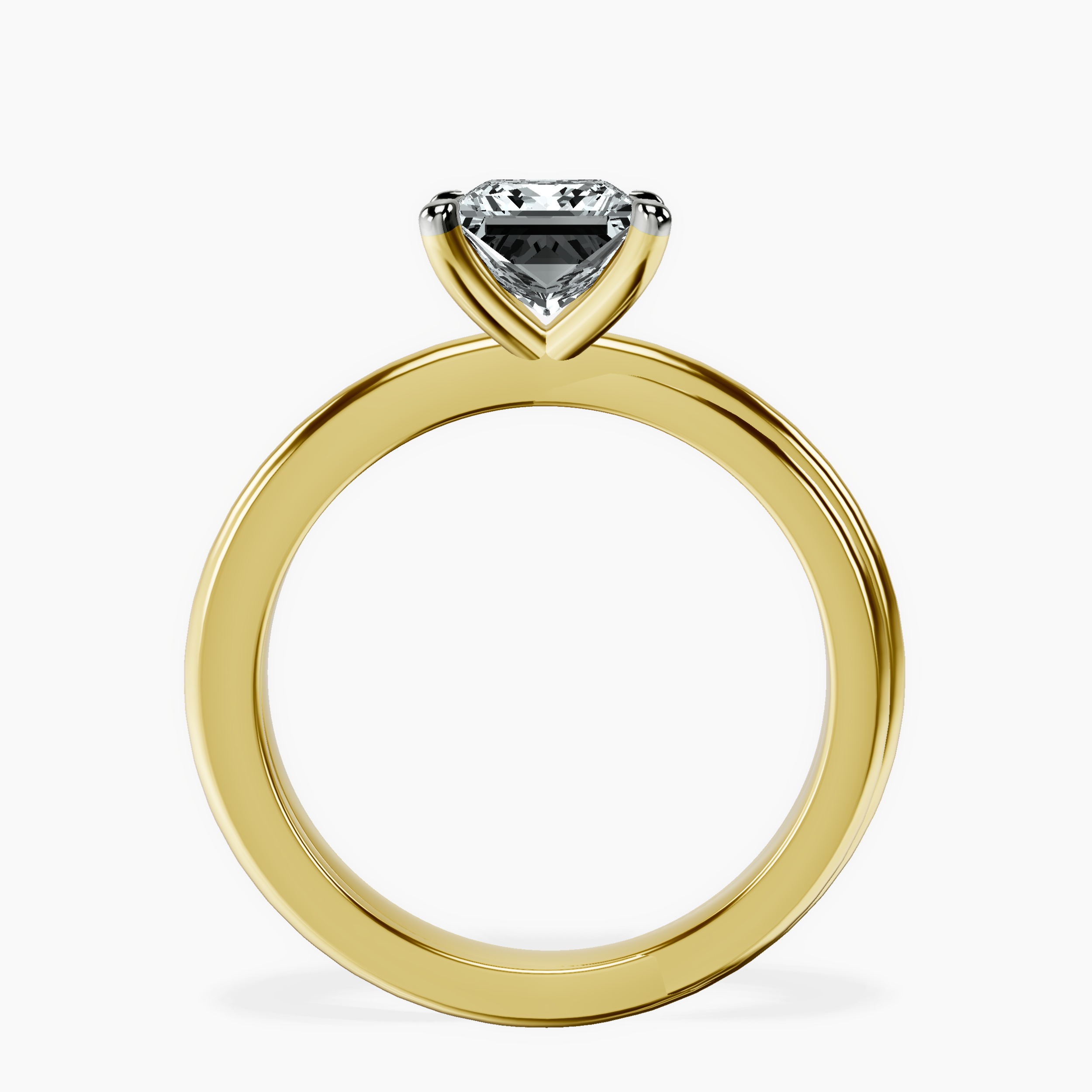 1.12 ct. princess Juniper Solitaire Ring in 18kt yellow gold side right image one