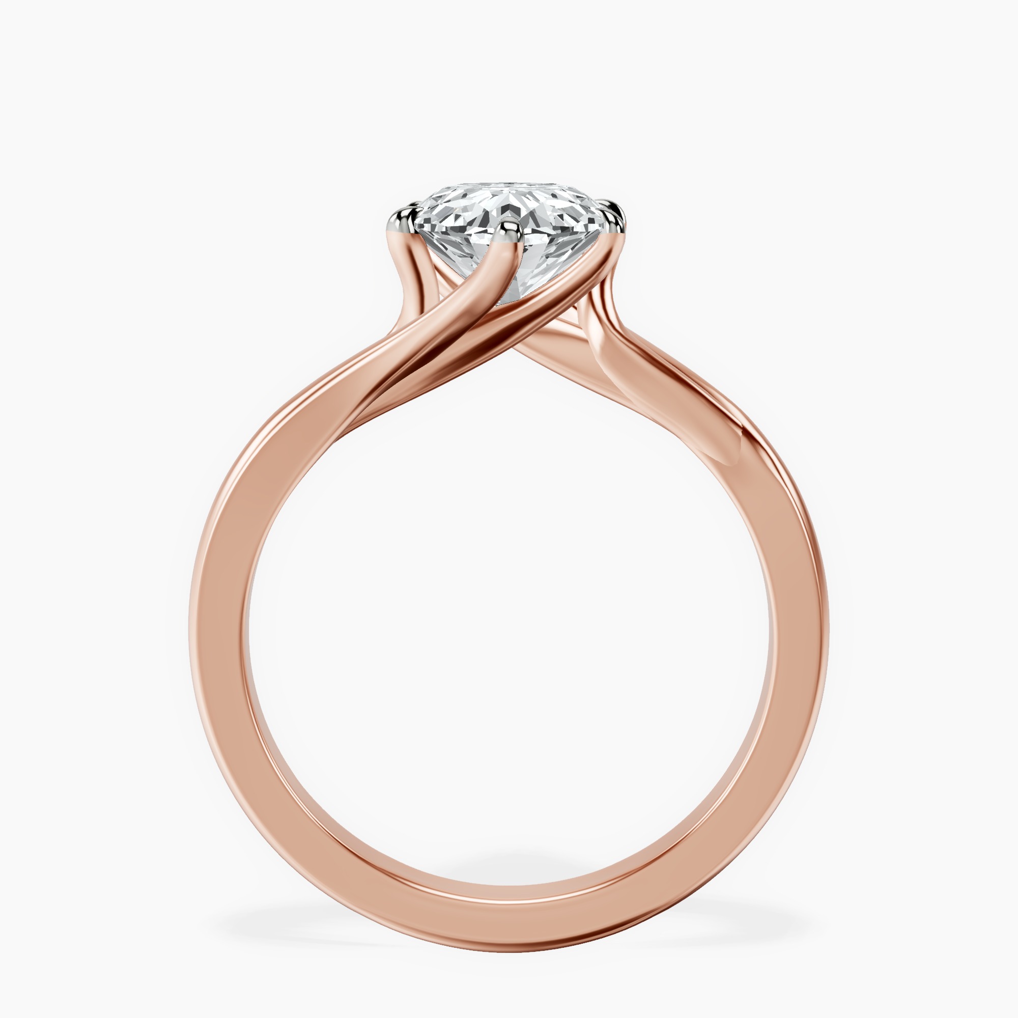 2.40 ct. oval Seraphina Solitaire Ring in 18kt rose gold side right image one