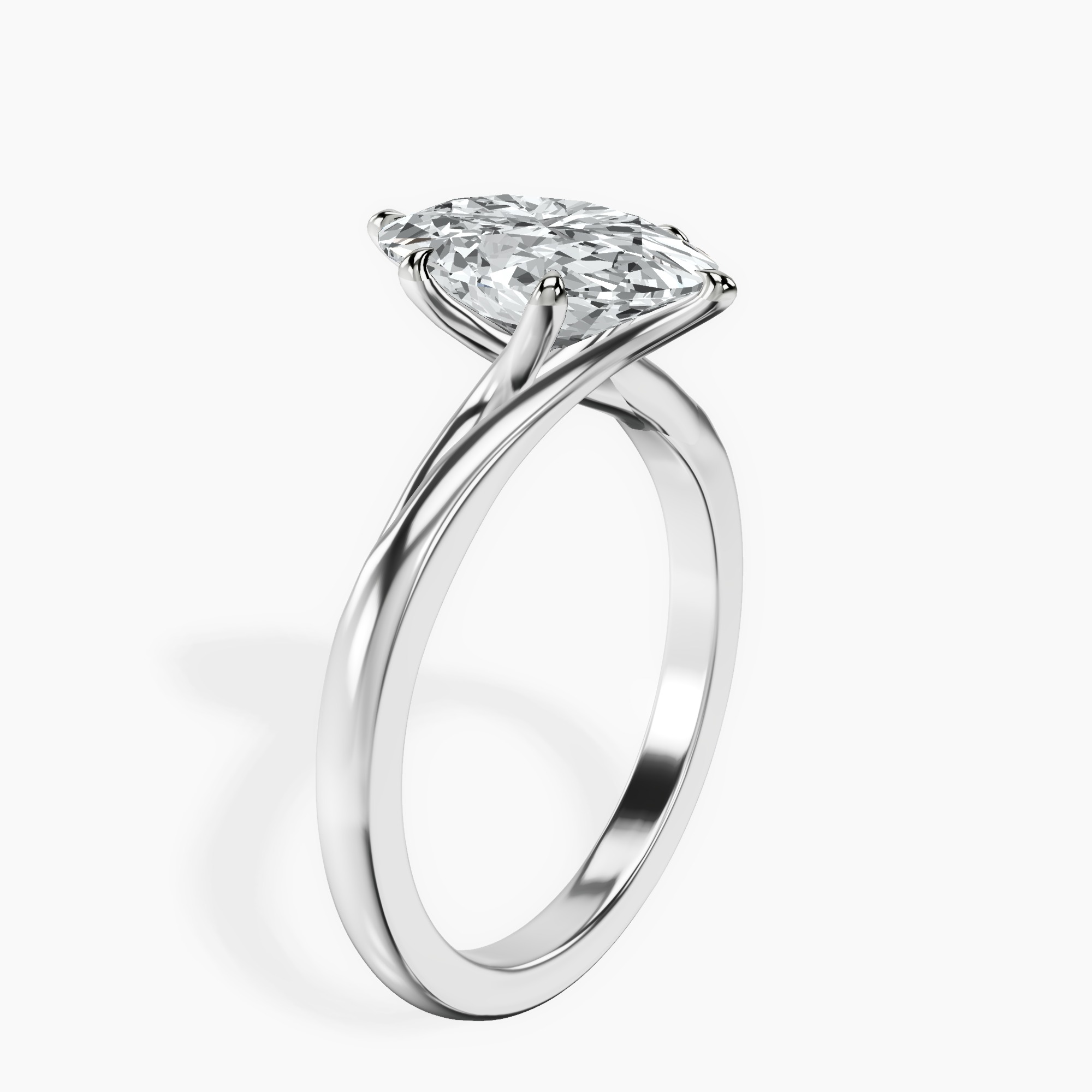 2.44 ct. oval Seraphina Solitaire Ring in 18kt white gold standing product image one