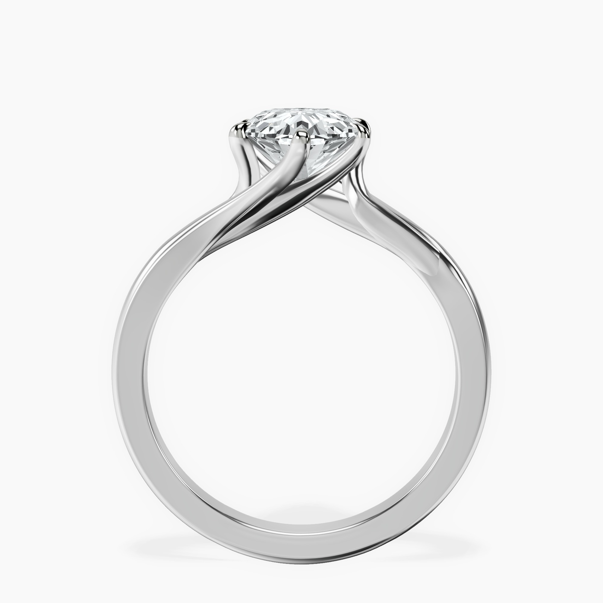 2.44 ct. oval Seraphina Solitaire Ring in 18kt white gold side right image one