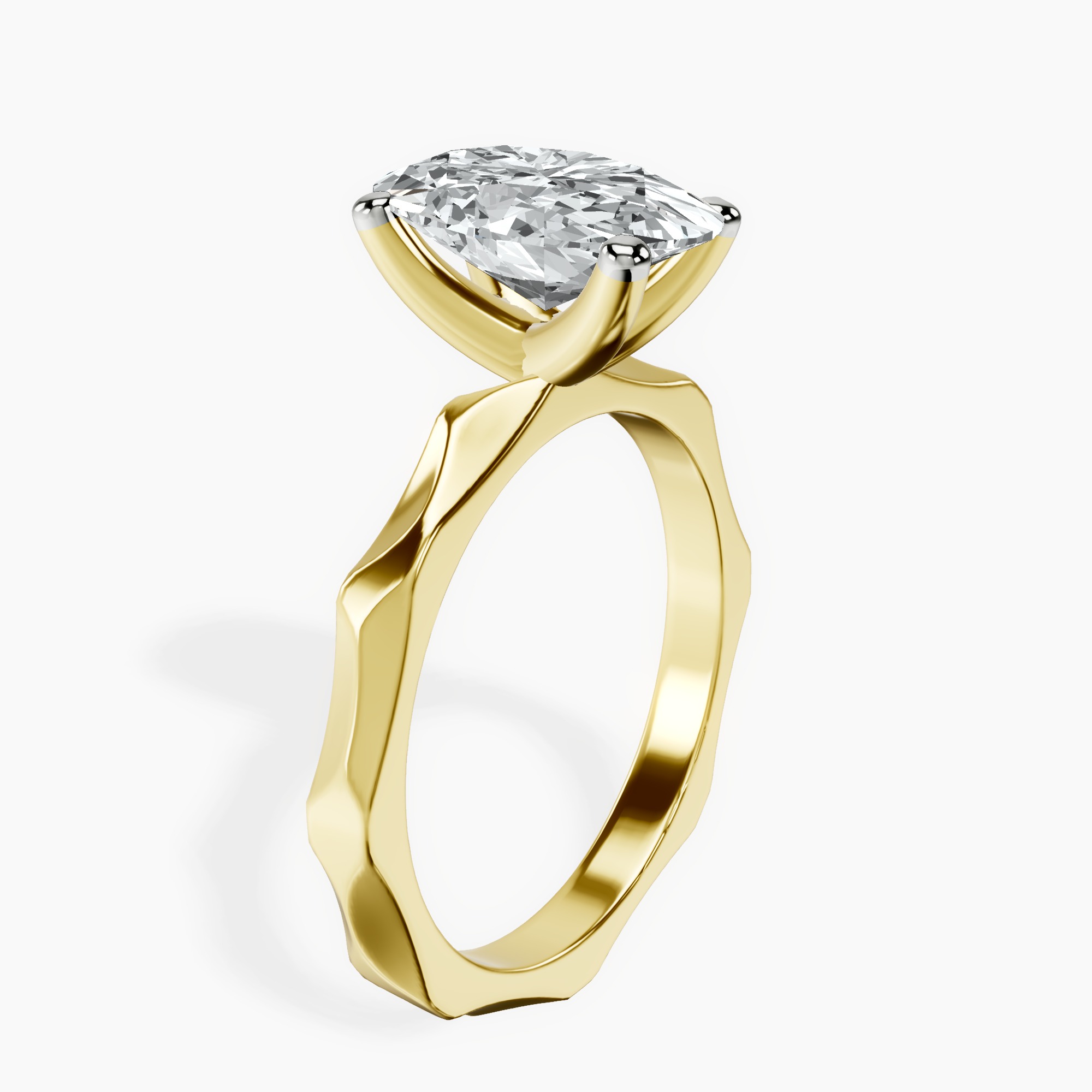 2.40 ct. oval Magnolia Solitaire Ring in 18kt yellow gold standing product image one