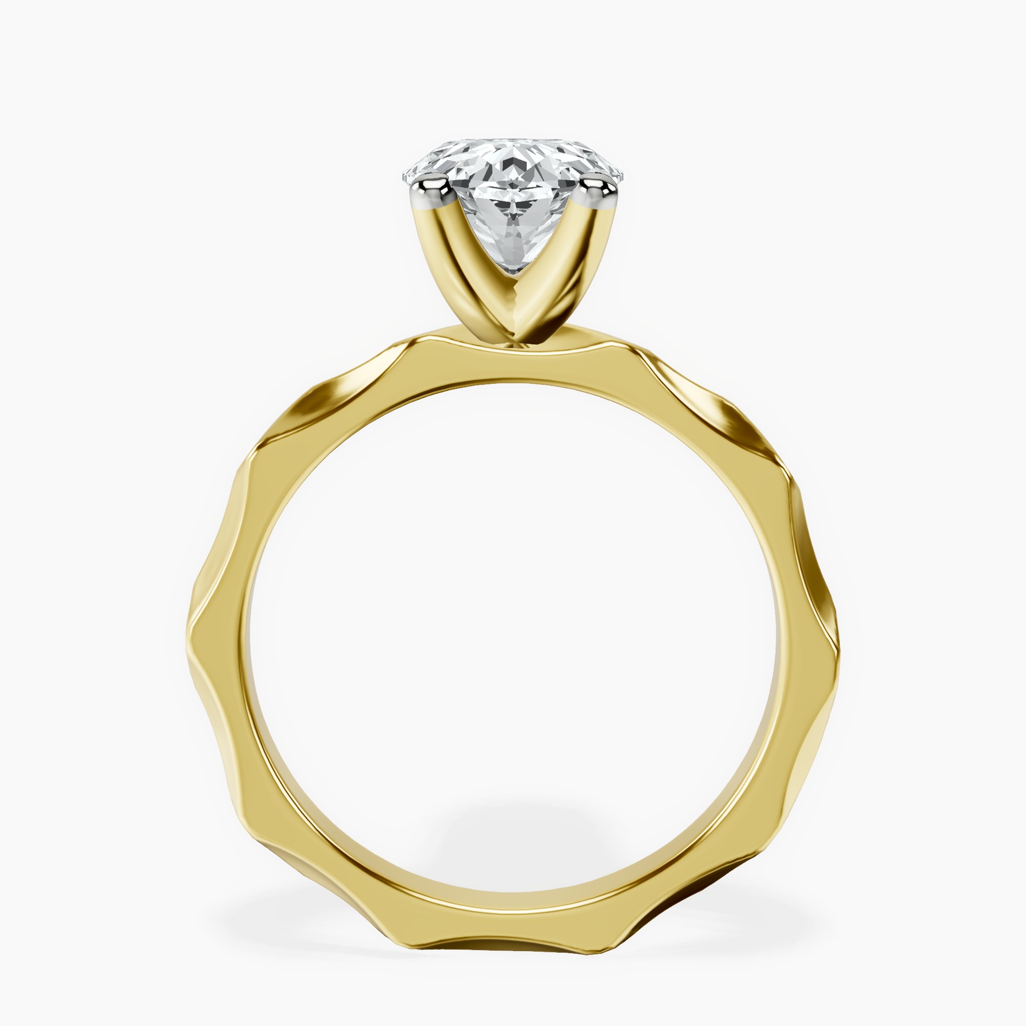 2.40 ct. oval Magnolia Solitaire Ring in 18kt yellow gold side right image one