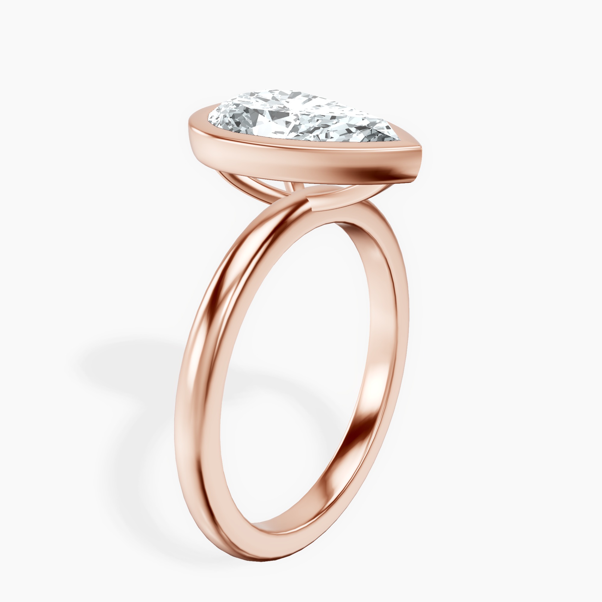 2.59 ct. pear Eugenia Solitaire Ring in 18kt rose gold standing product image one
