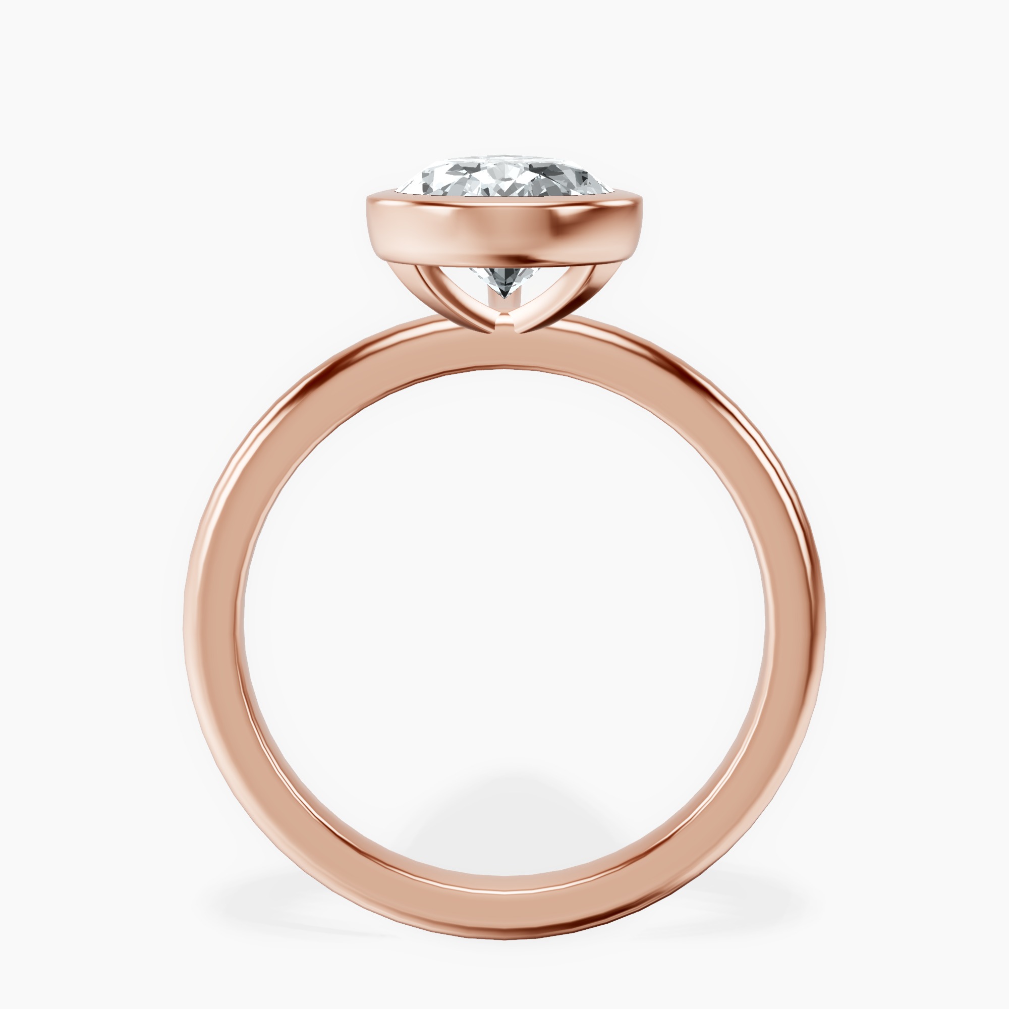 2.59 ct. pear Eugenia Solitaire Ring in 18kt rose gold side right image one